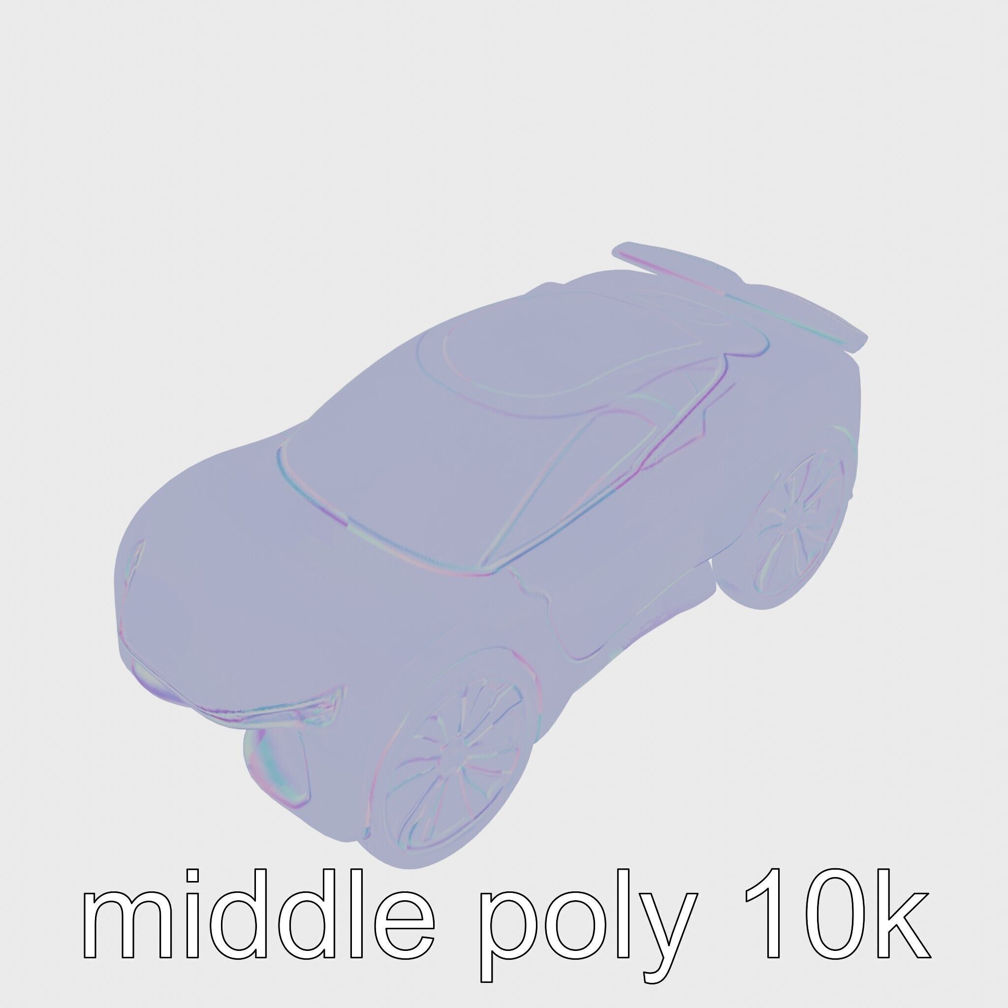 Futuristic Flying Car Taxi Concept Low-poly 3D model_18