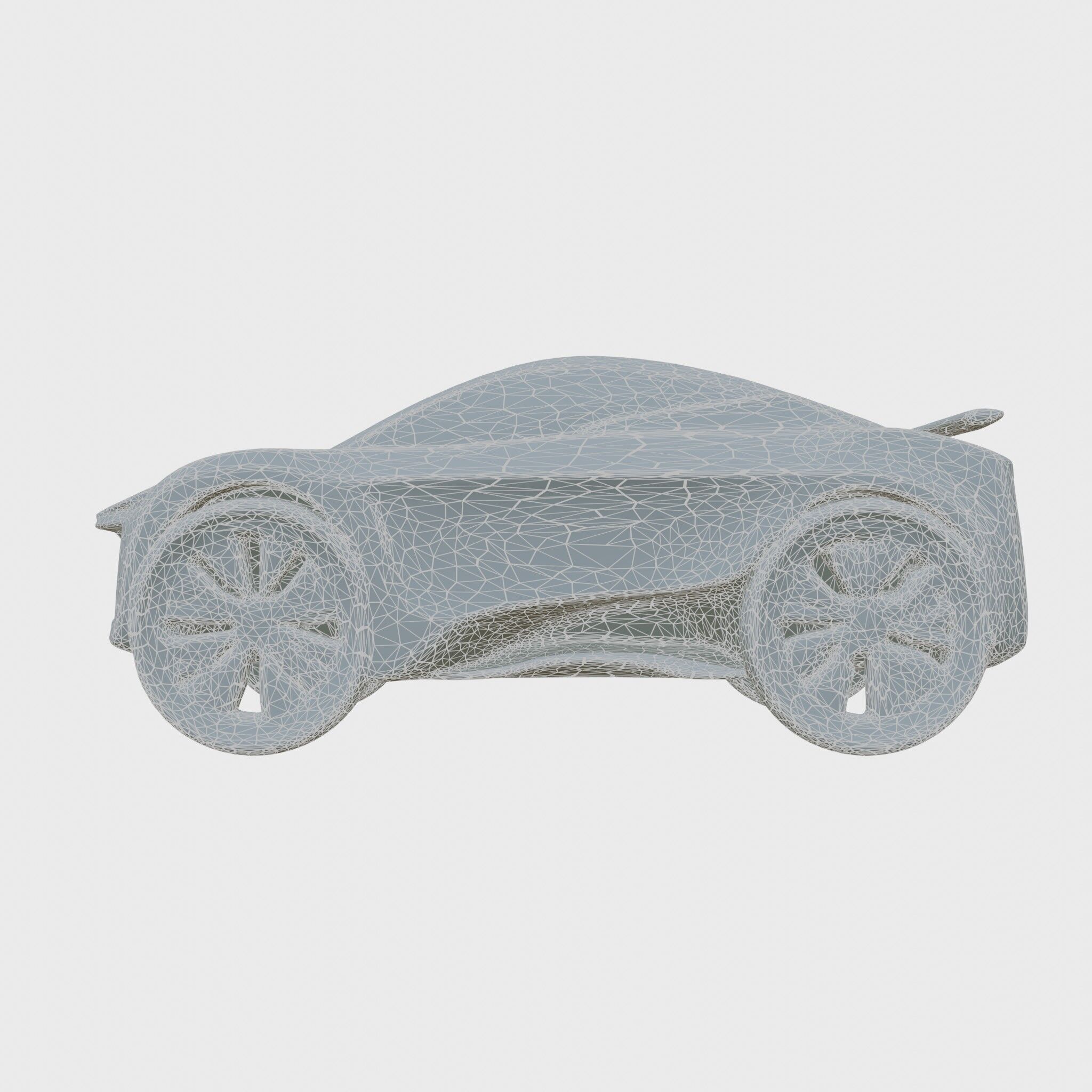 Futuristic Flying Car Taxi Concept Low-poly 3D model_5