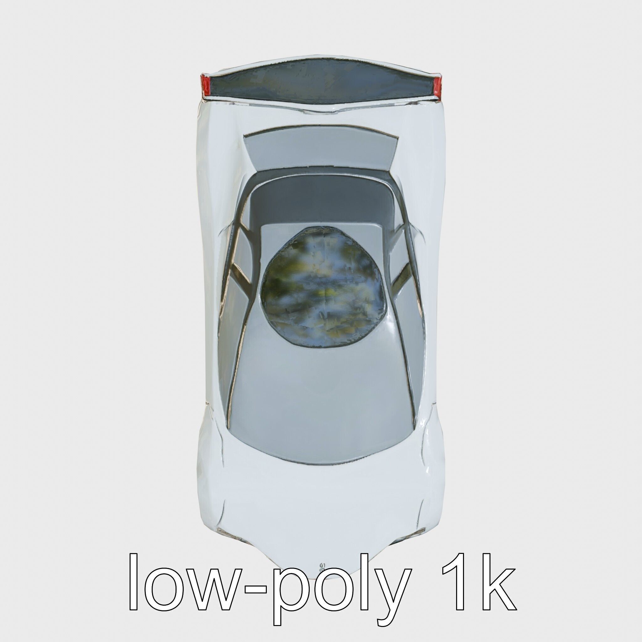 Futuristic Flying Car Taxi Concept Low-poly 3D model_20