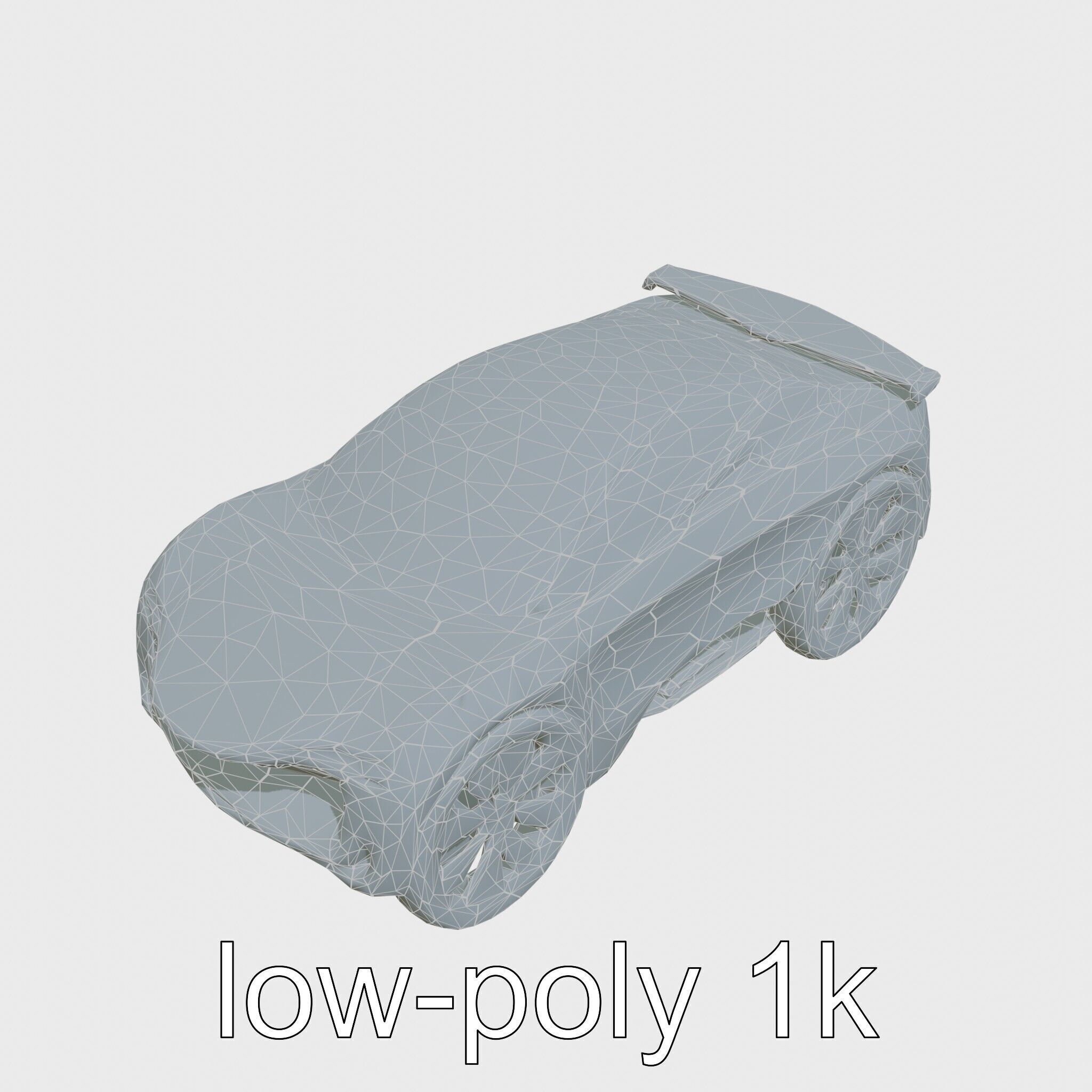 Futuristic Flying Car Taxi Concept Low-poly 3D model_11