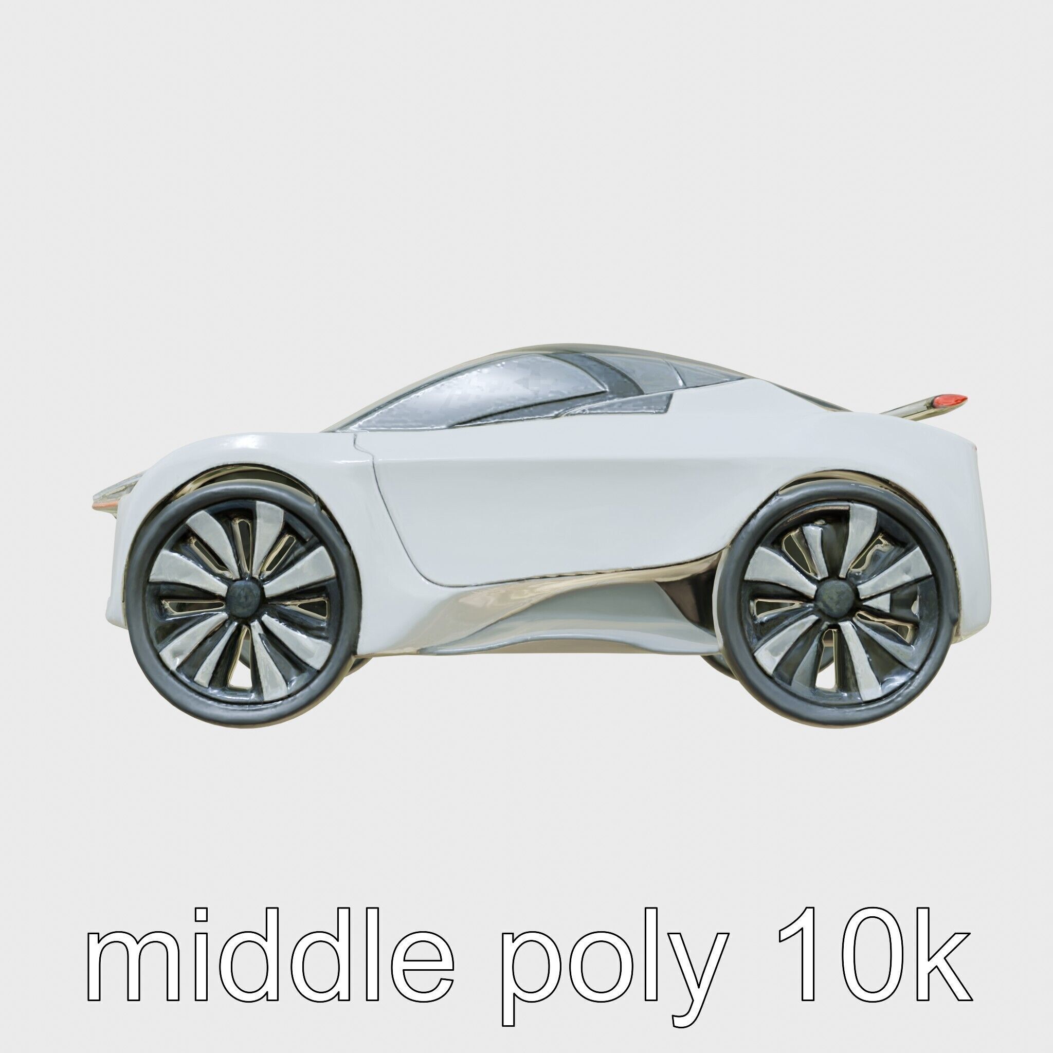Futuristic Flying Car Taxi Concept Low-poly 3D model_2