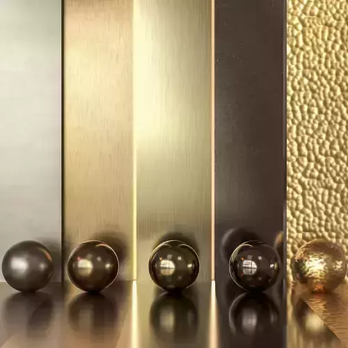 4K Brass Metal Textures  - Premium Seamless PBR - 5 Finishes 