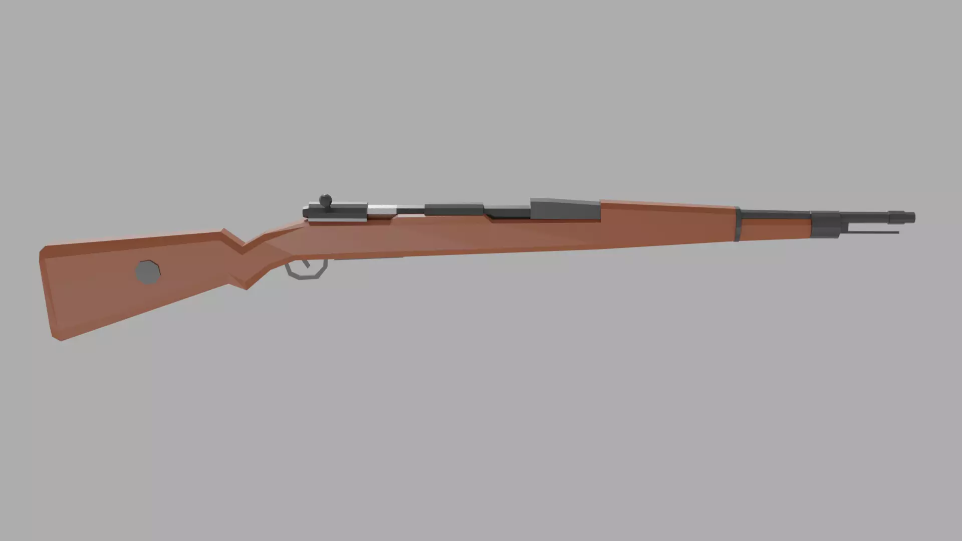Kar98k Rifle Low Poly Free 3D model