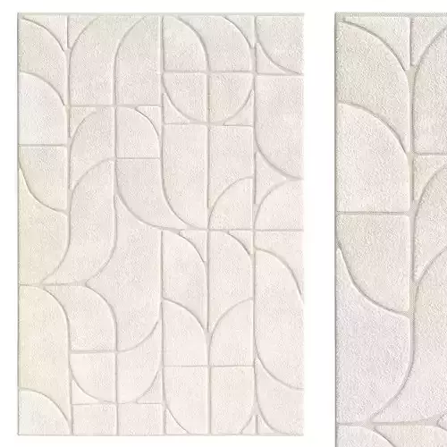 Mikaela Cream Beige Abstract Cotton Washable Rug