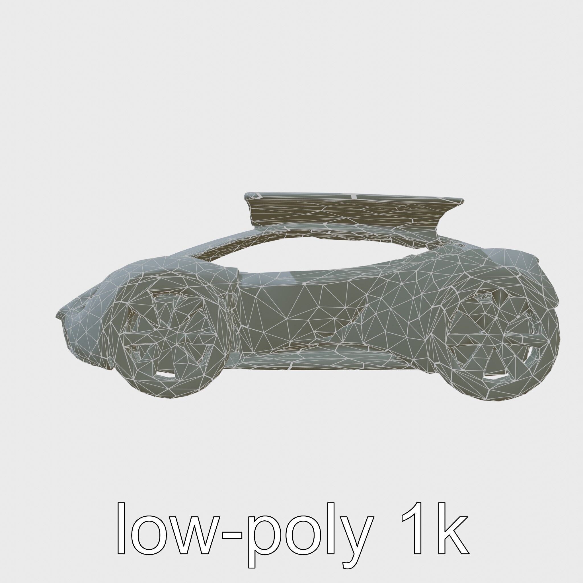 Futuristic Flying Car Taxi Concept Model Low-poly 3D model_6