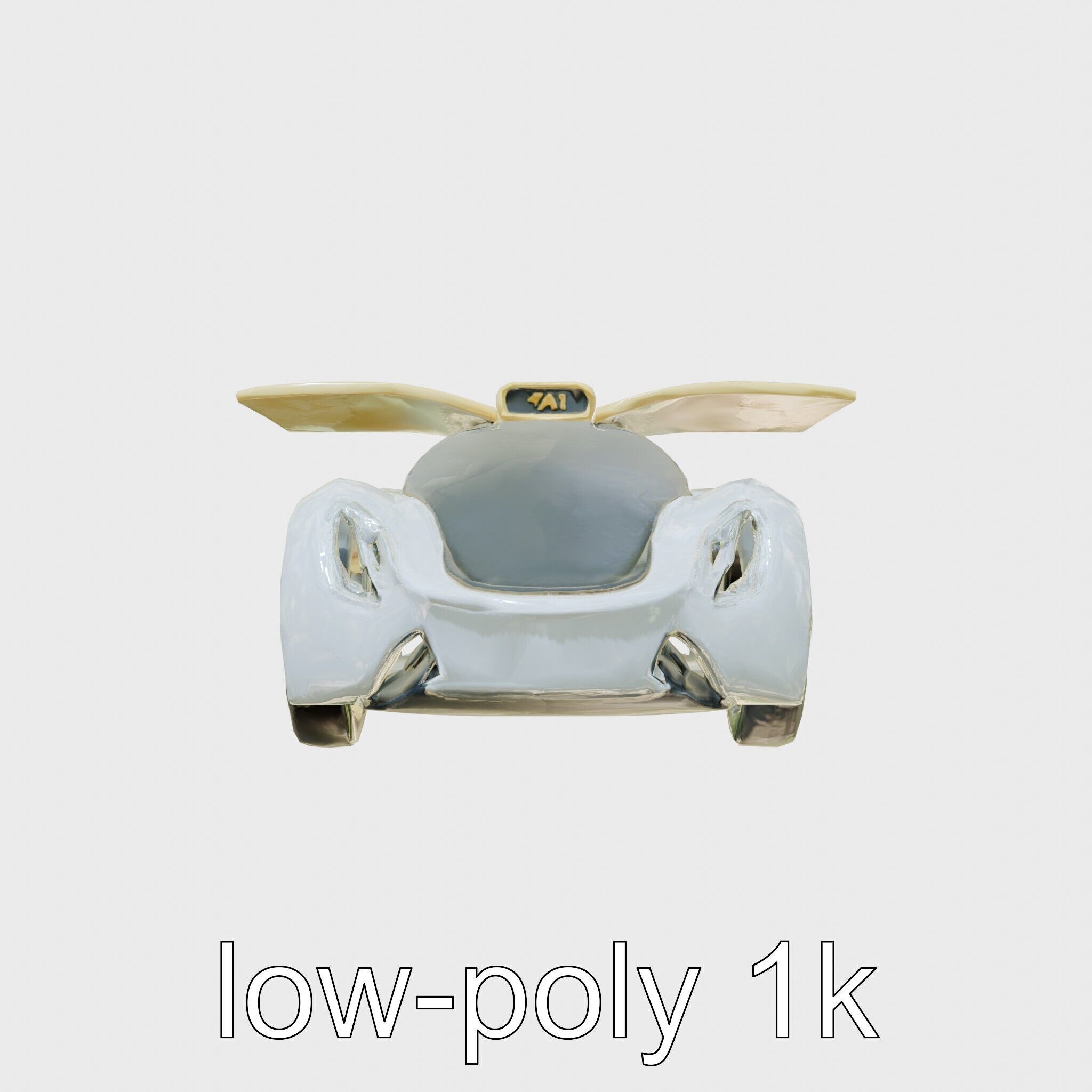 Futuristic Flying Car Taxi Concept Model Low-poly 3D model_17