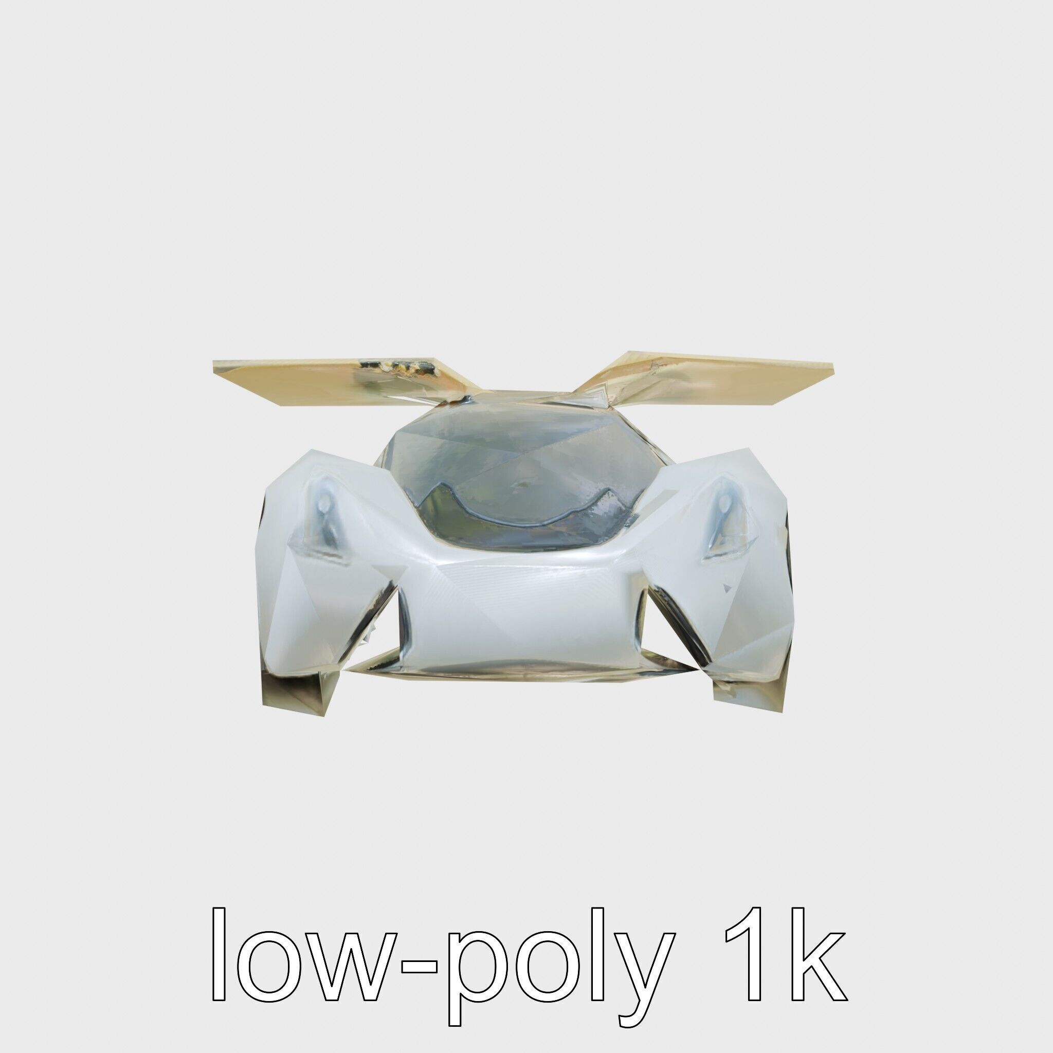 Futuristic Flying Car Taxi Concept Model Low-poly 3D model_19