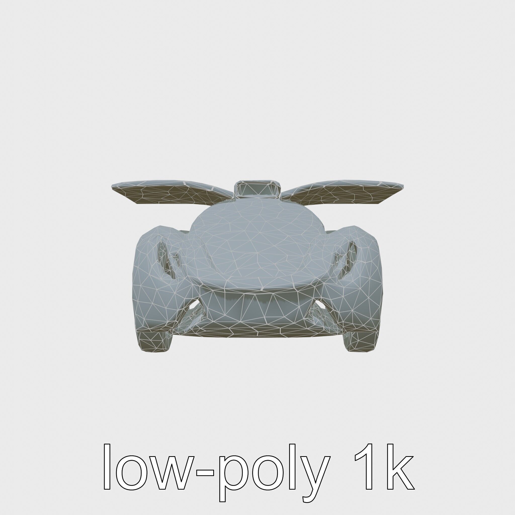 Futuristic Flying Car Taxi Concept Model Low-poly 3D model_12
