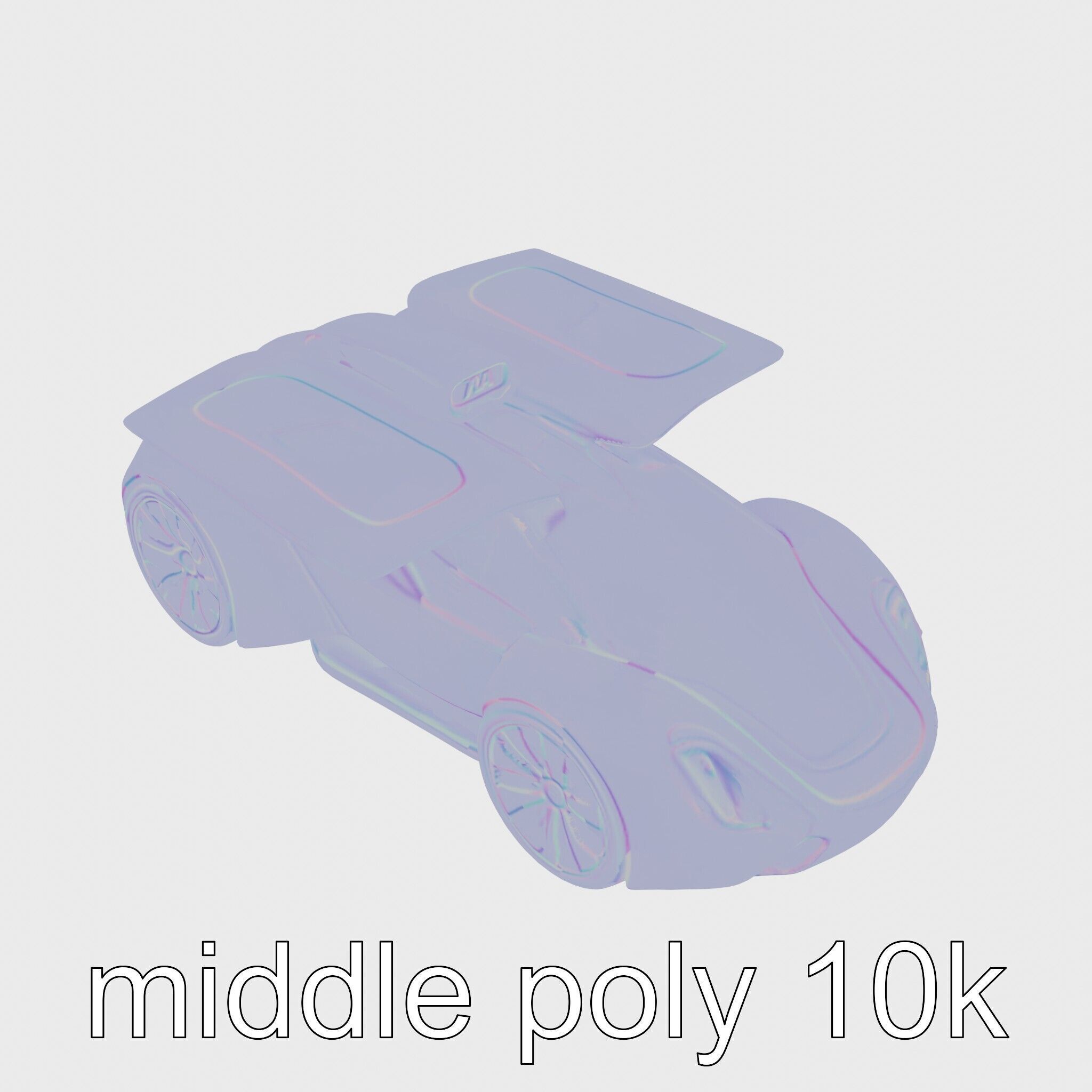 Futuristic Flying Car Taxi Concept Model Low-poly 3D model_16