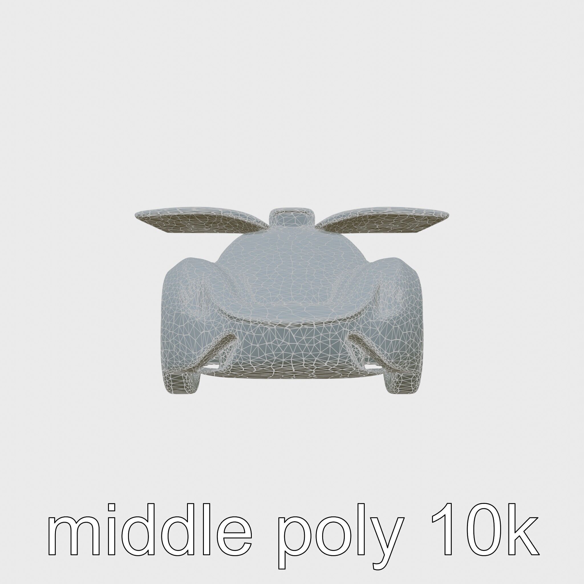 Futuristic Flying Car Taxi Concept Model Low-poly 3D model_29