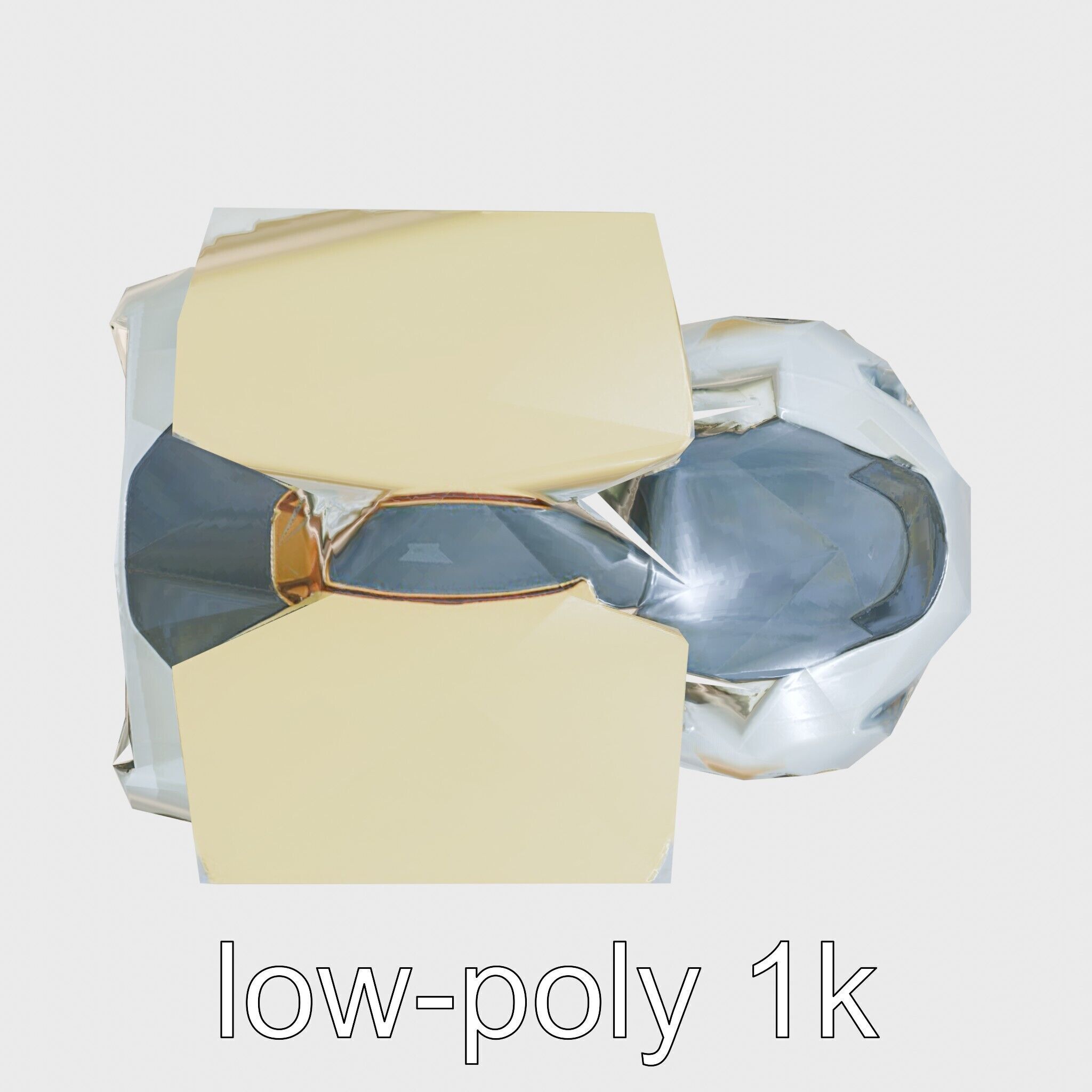 Futuristic Flying Car Taxi Concept Model Low-poly 3D model_4