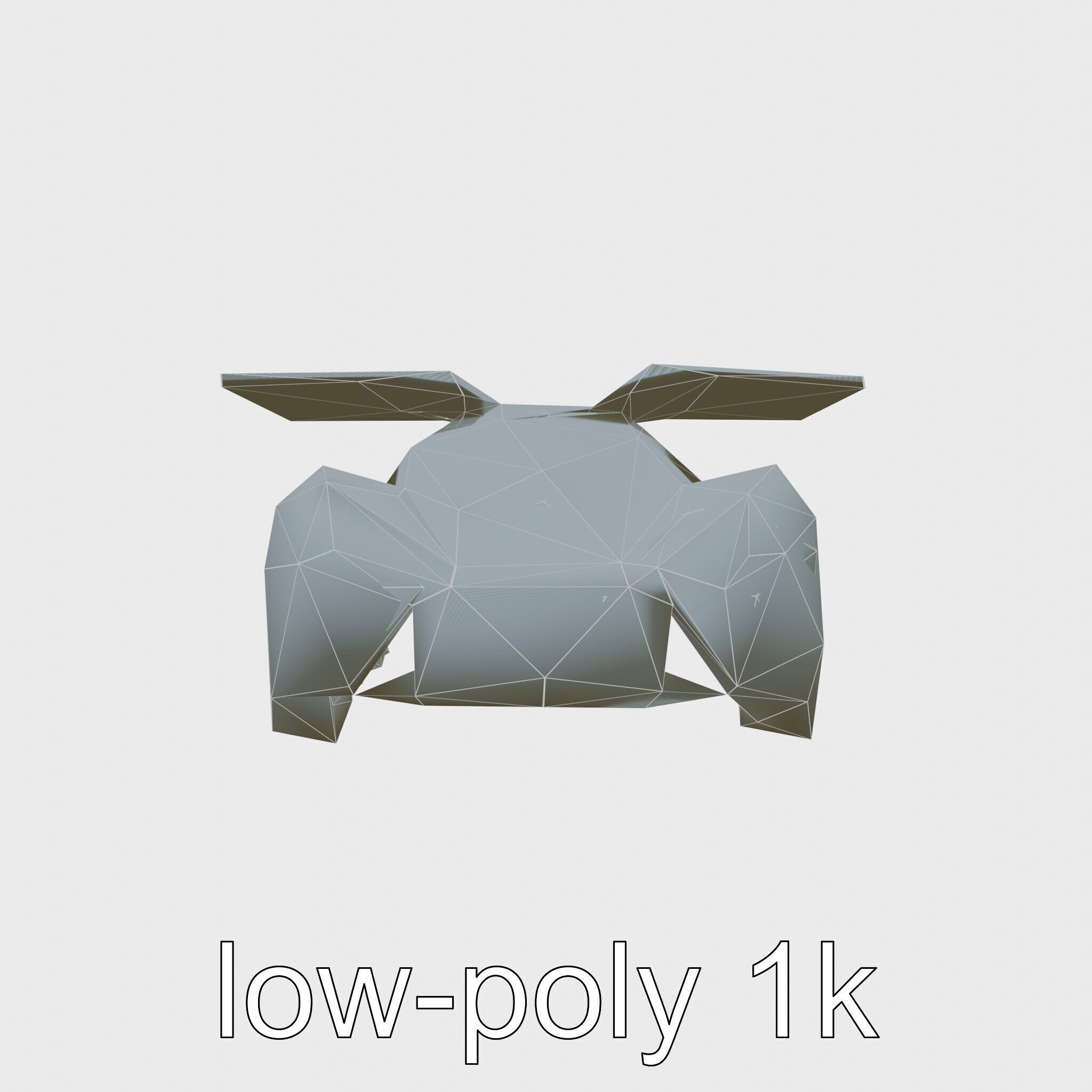 Futuristic Flying Car Taxi Concept Model Low-poly 3D model_20