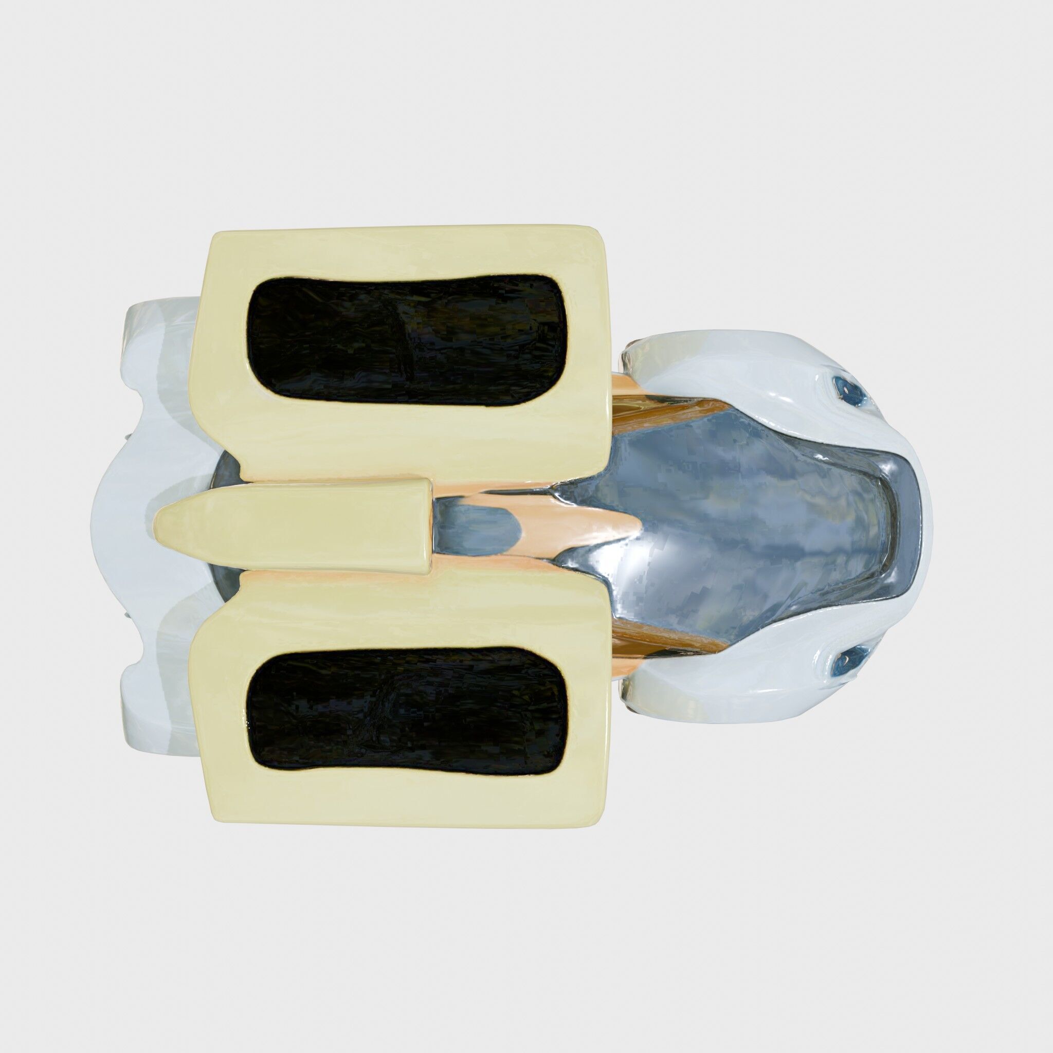 Futuristic Flying Car Taxi Concept Model Low-poly 3D model_2