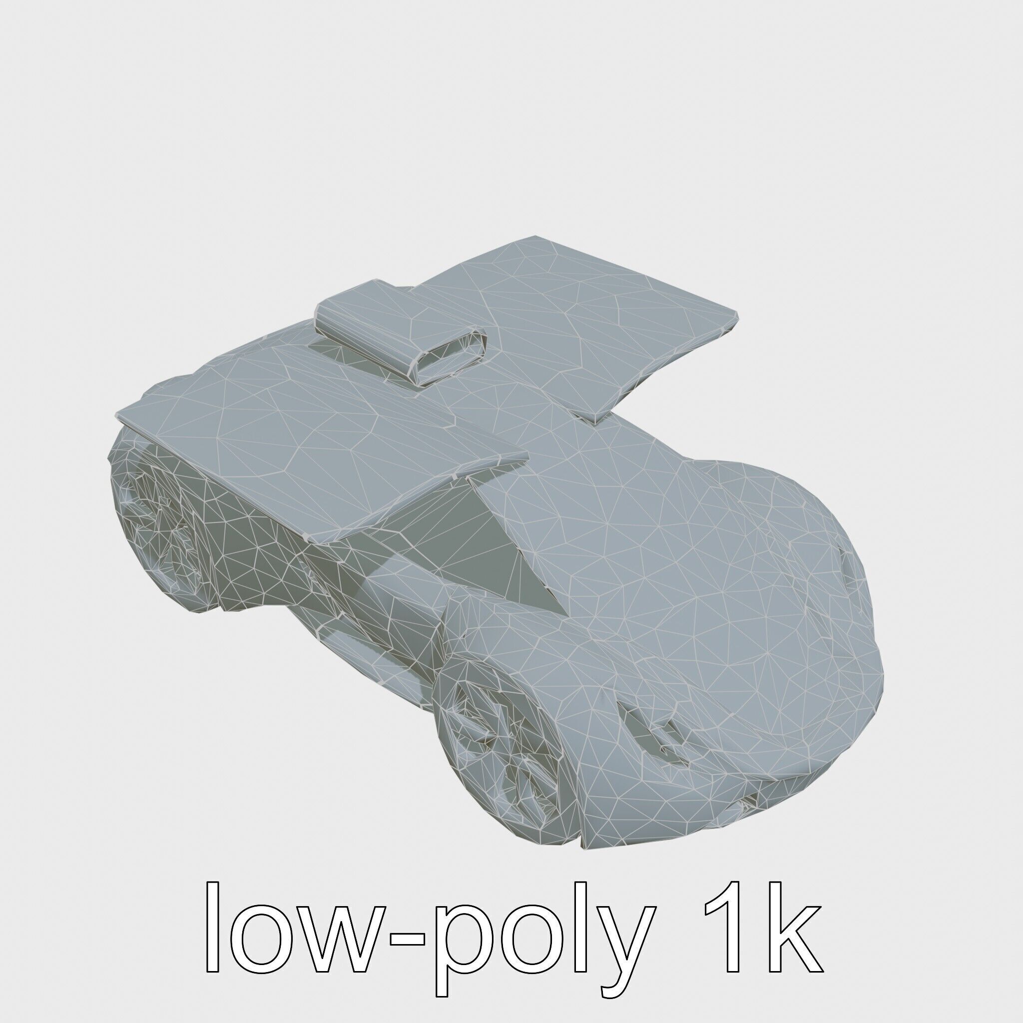 Futuristic Flying Car Taxi Concept Model Low-poly 3D model_27