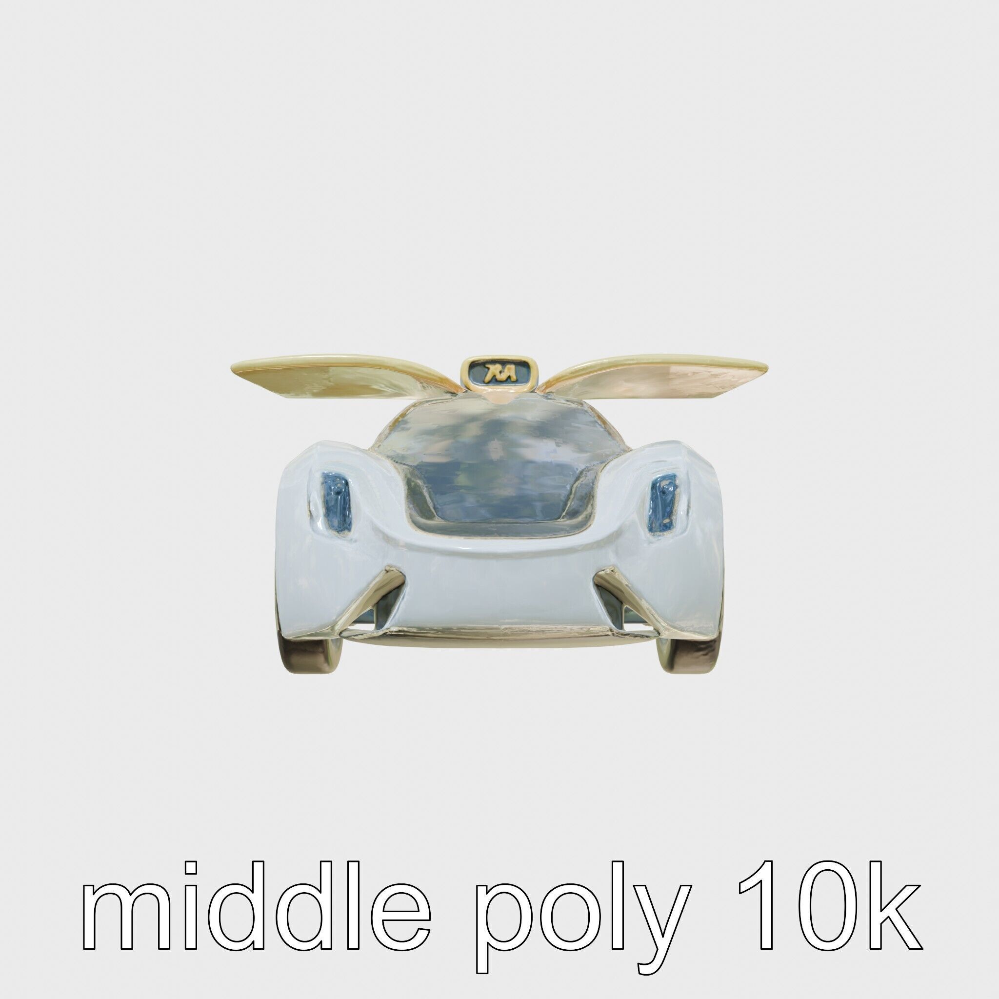 Futuristic Flying Car Taxi Concept Model Low-poly 3D model_15