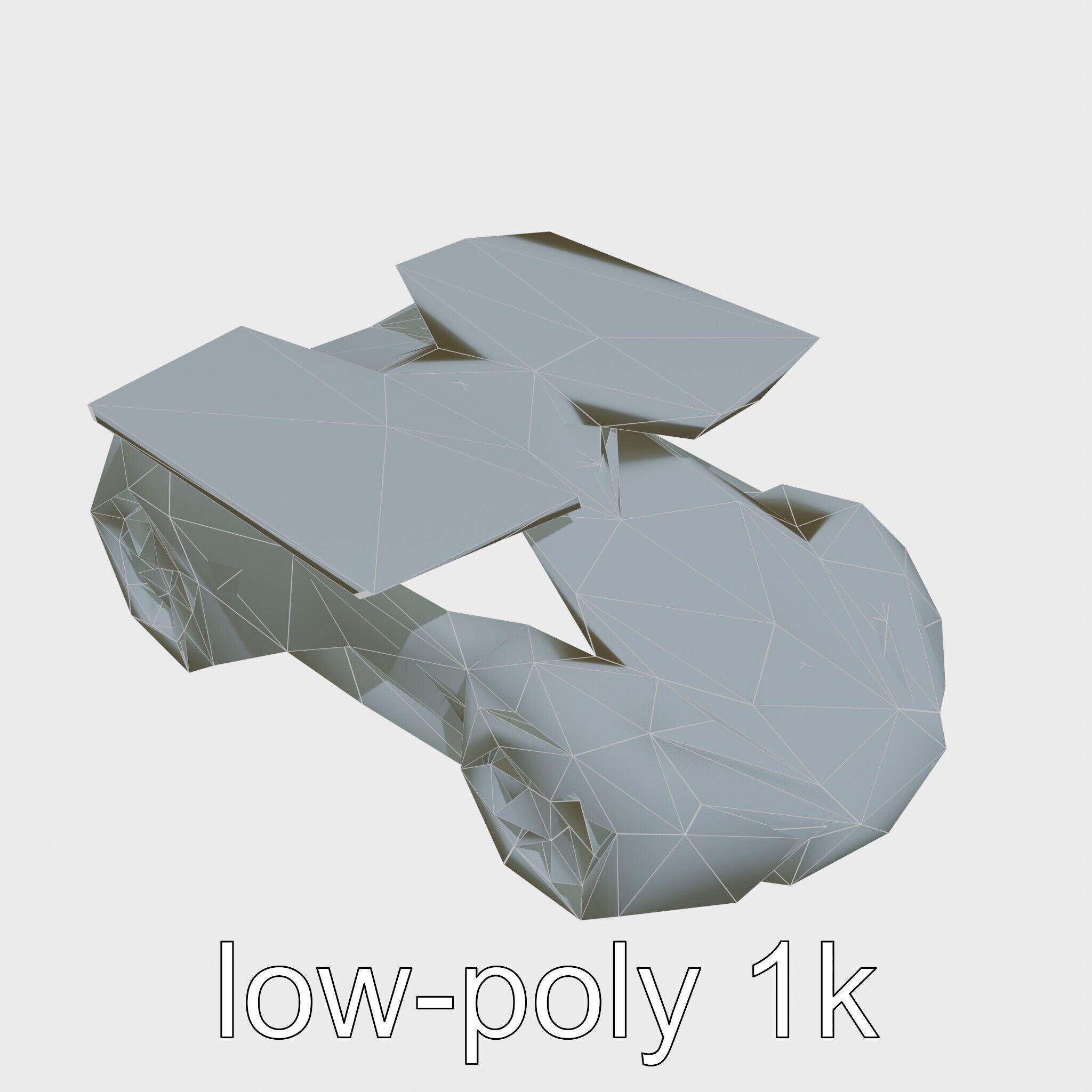 Futuristic Flying Car Taxi Concept Model Low-poly 3D model_18