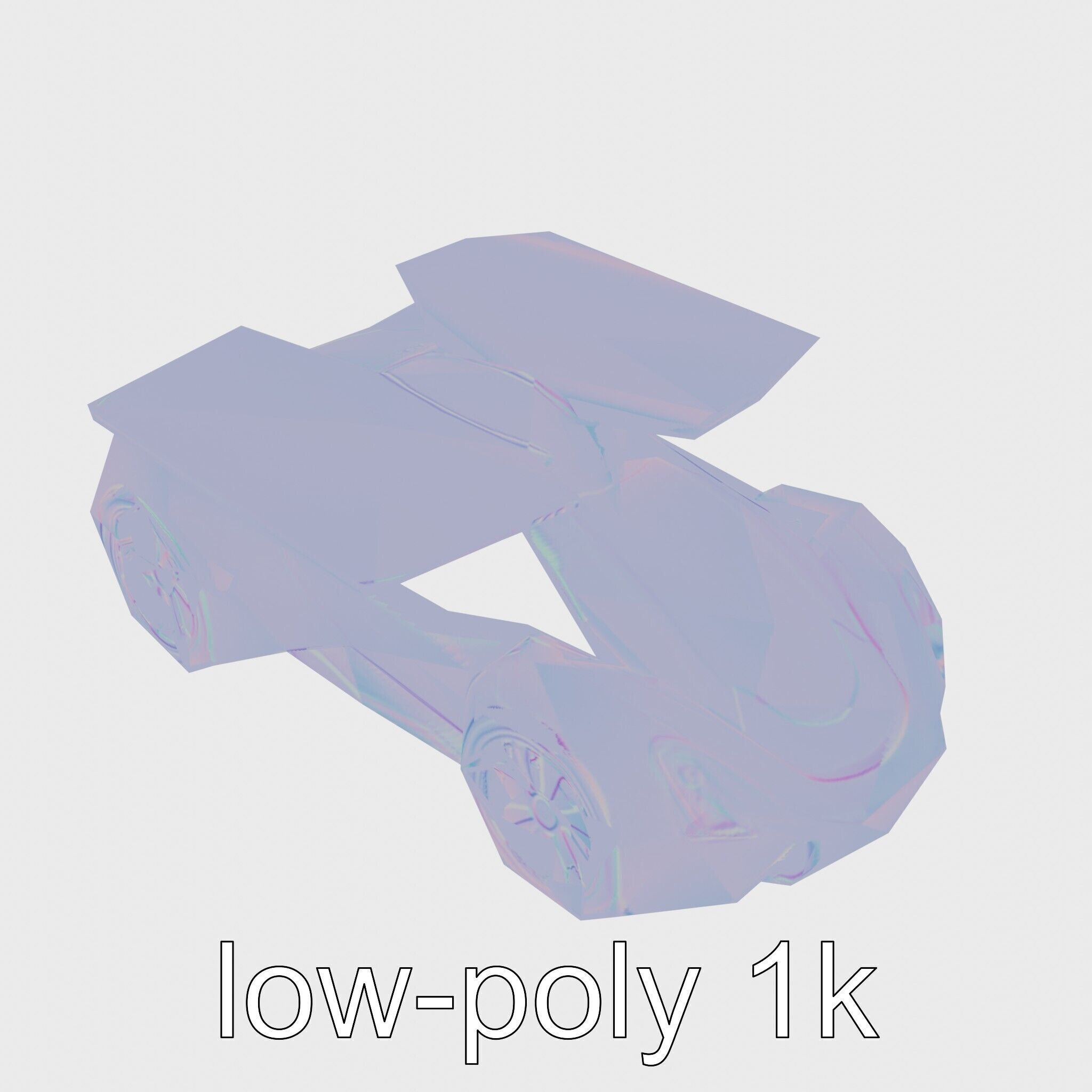 Futuristic Flying Car Taxi Concept Model Low-poly 3D model_10