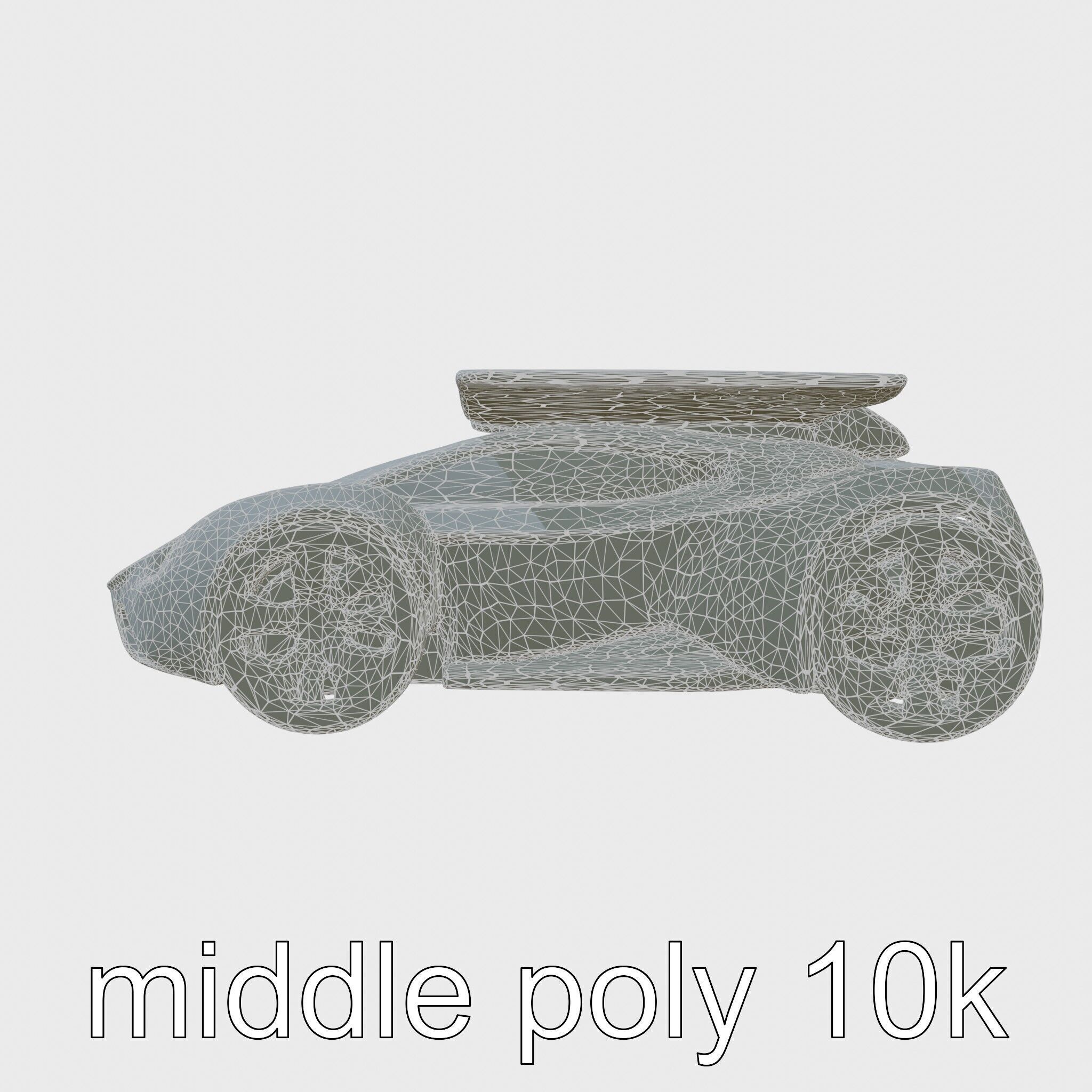 Futuristic Flying Car Taxi Concept Model Low-poly 3D model_14