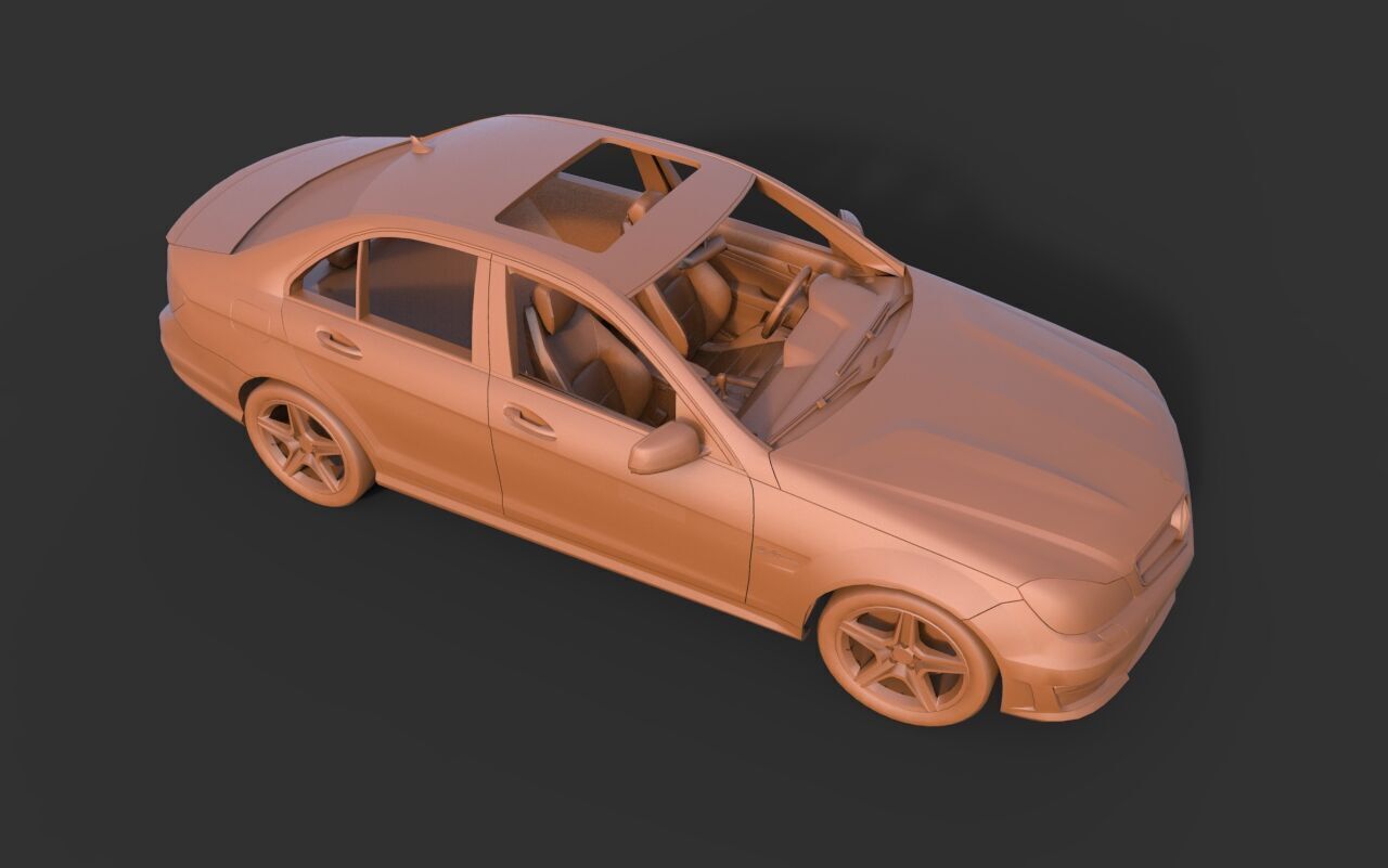 Mercedes-Benz C63 AMG 2012 3D print model_5