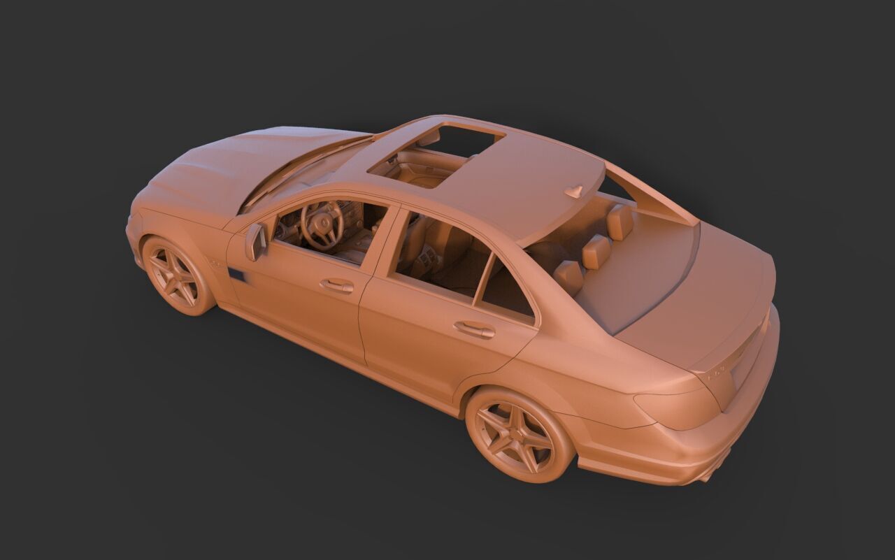 Mercedes-Benz C63 AMG 2012 3D print model_4