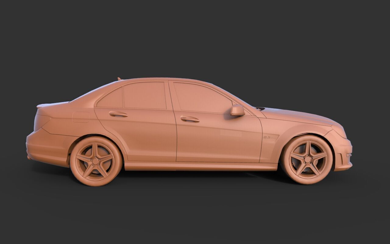 Mercedes-Benz C63 AMG 2012 3D print model_2