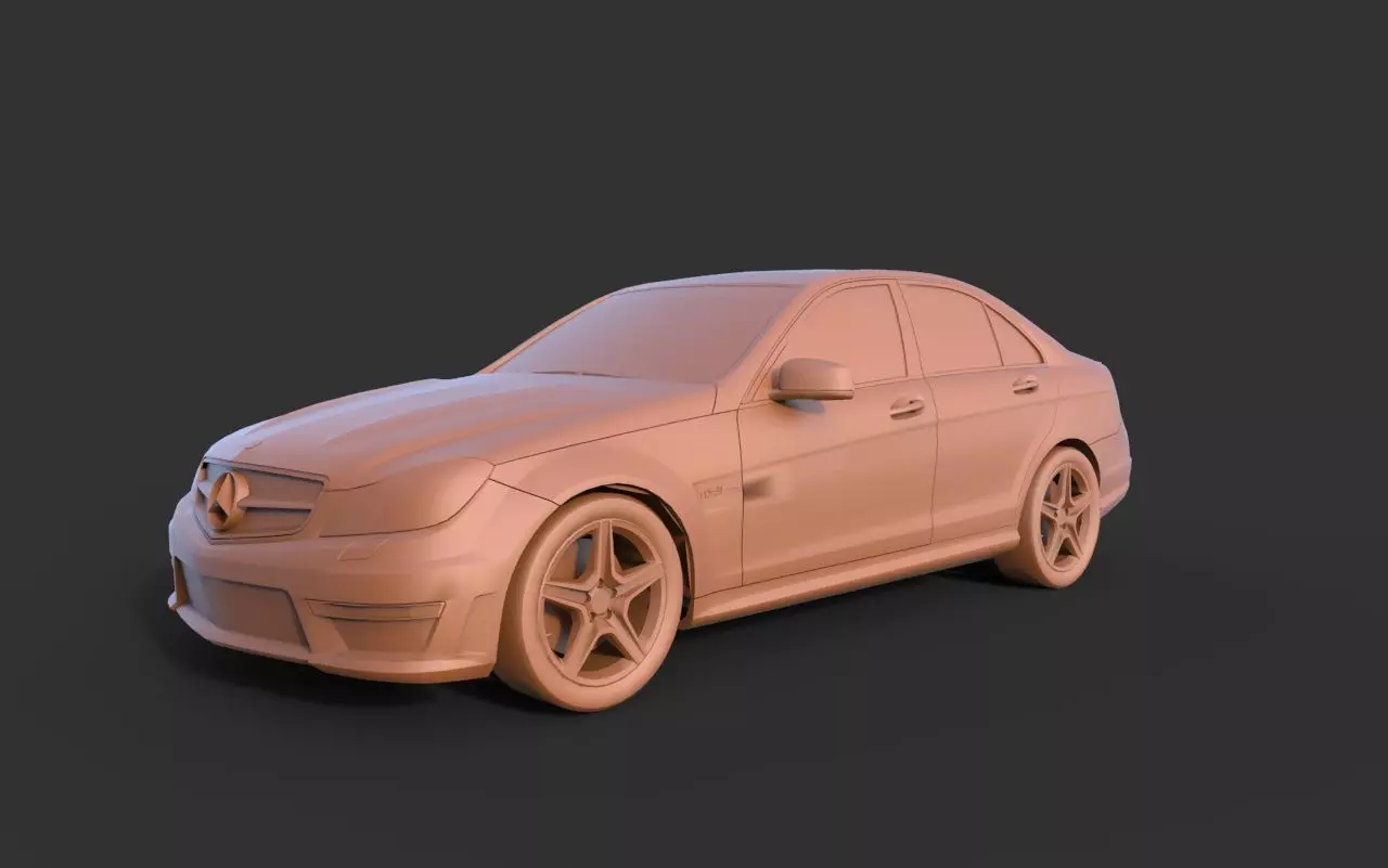 Mercedes-Benz C63 AMG 2012 3D print model_0