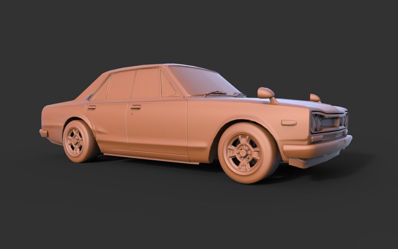 Nissan Skyline 2000GT 3D print model_1