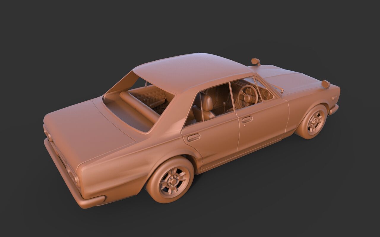 Nissan Skyline 2000GT 3D print model_5