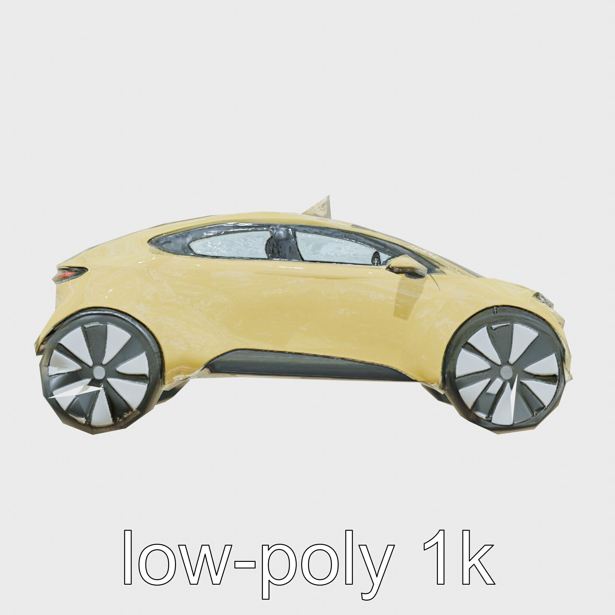 Futuristic Flying Taxi Concept Car 3D Model Low-poly 3D model_27