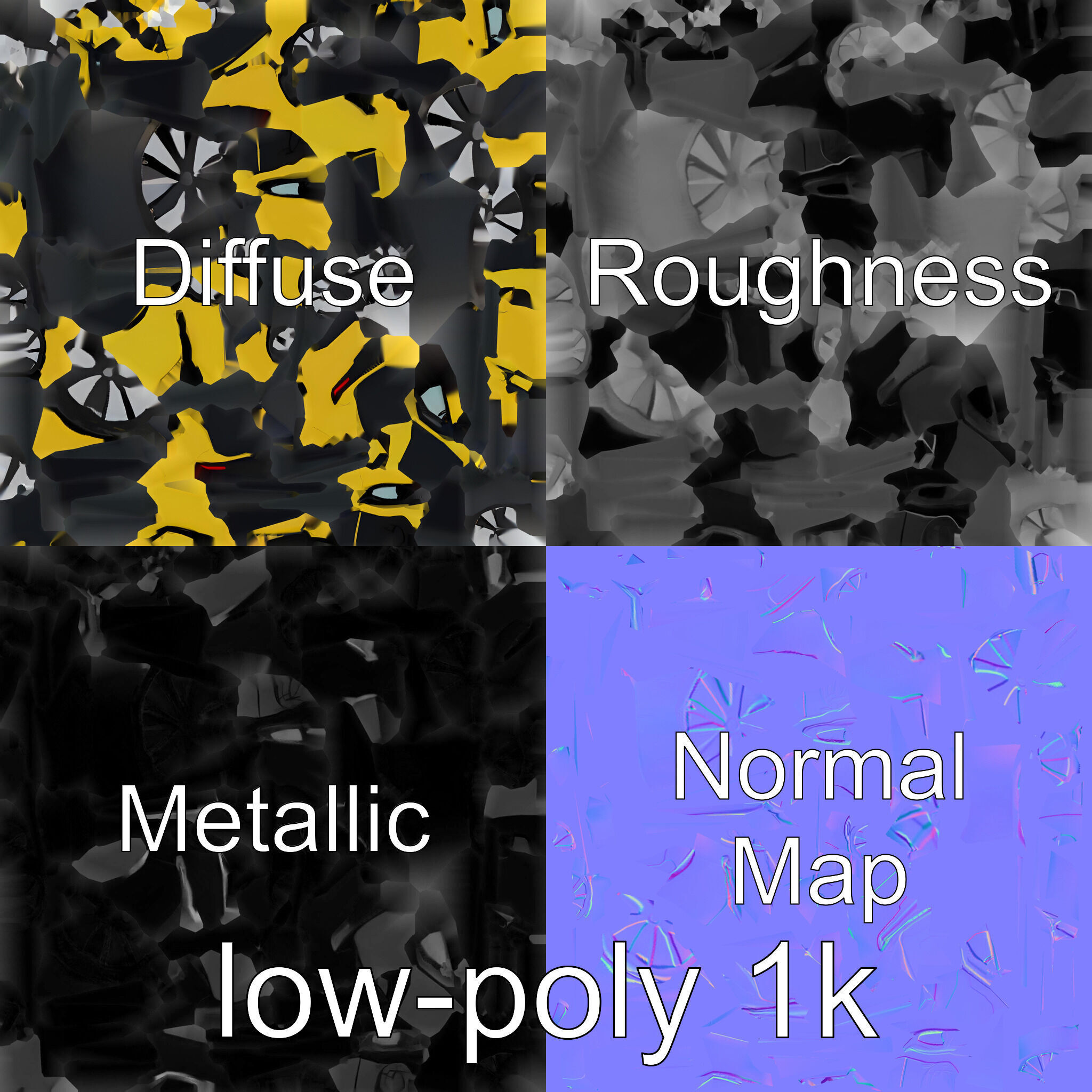 Futuristic Flying Taxi Concept Car 3D Model Low-poly 3D model_1