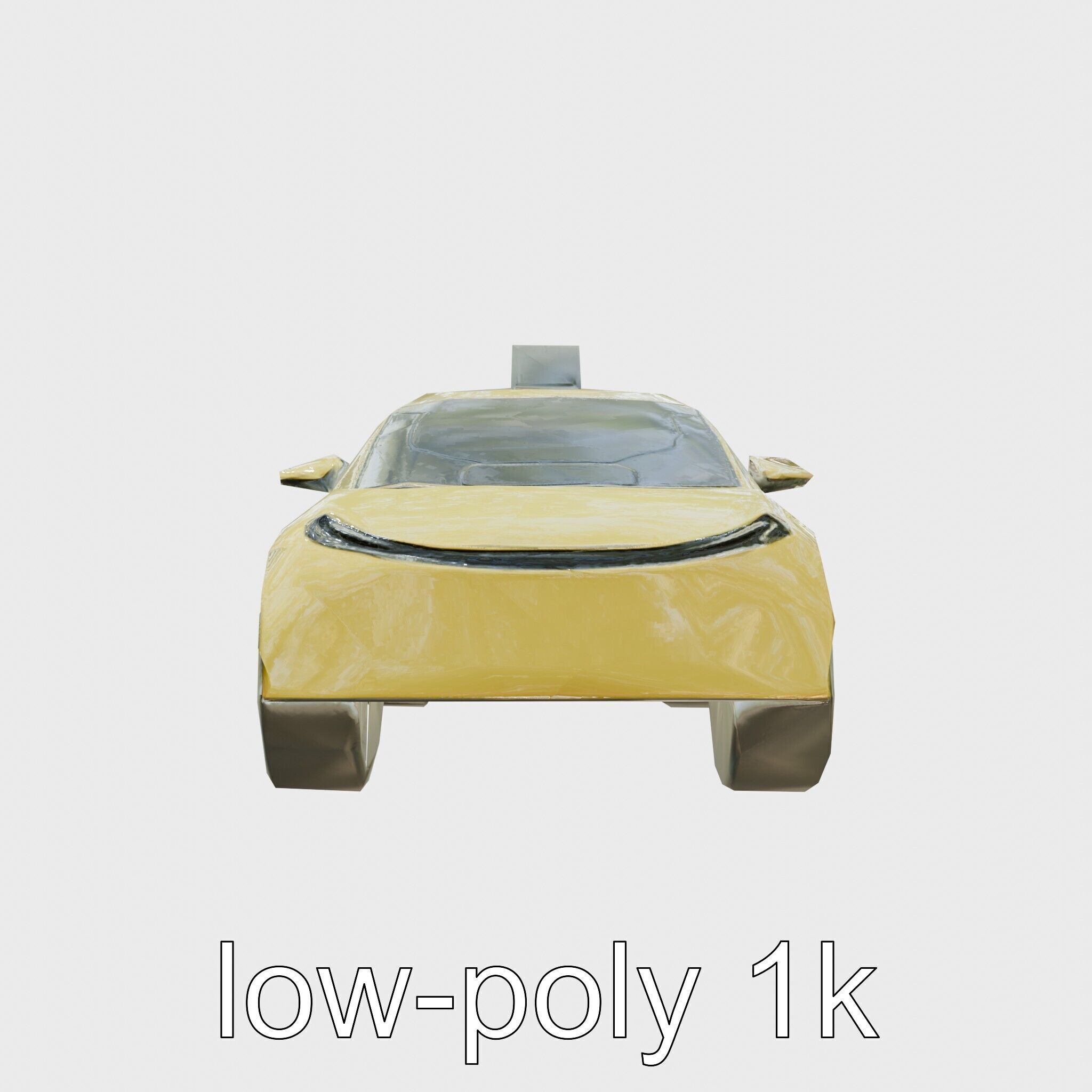 Futuristic Flying Taxi Concept Car 3D Model Low-poly 3D model_4