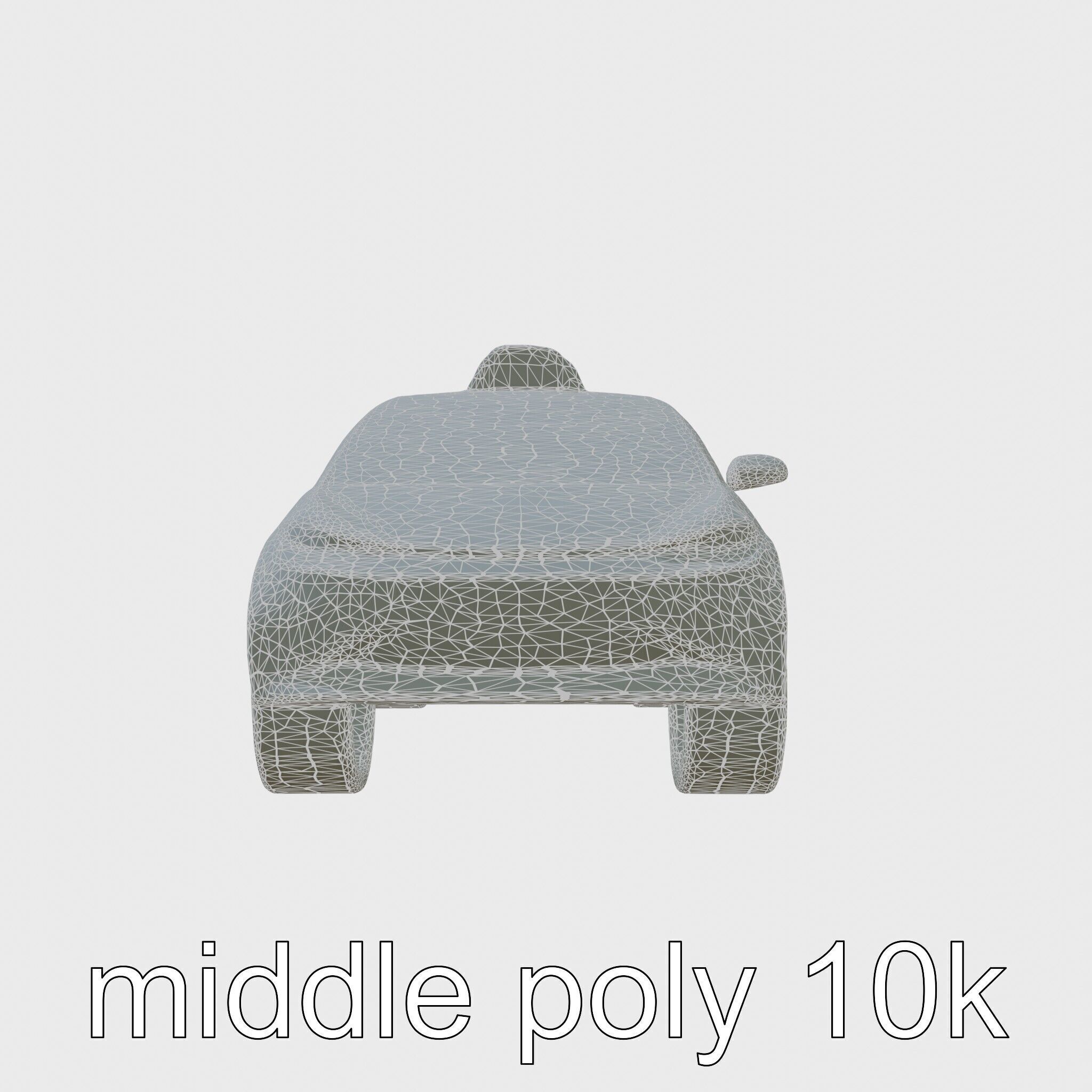 Futuristic Flying Taxi Concept Car 3D Model Low-poly 3D model_5