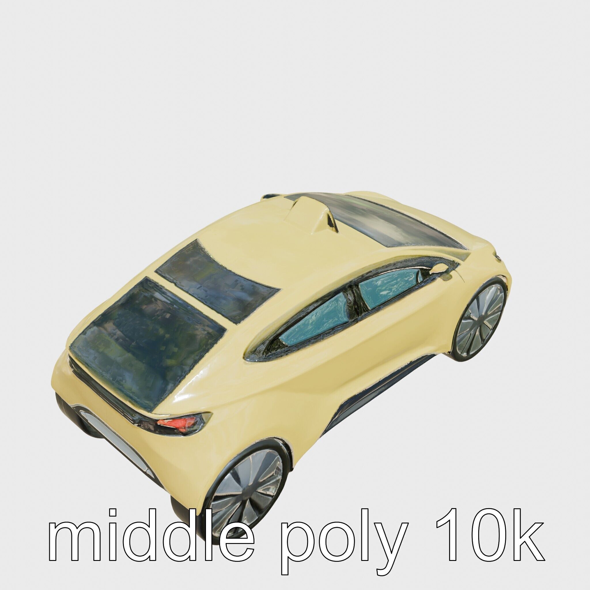 Futuristic Flying Taxi Concept Car 3D Model Low-poly 3D model_8
