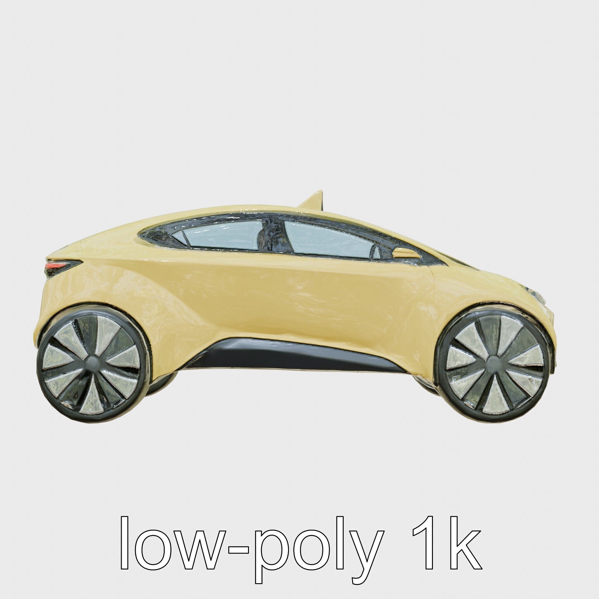 Futuristic Flying Taxi Concept Car 3D Model Low-poly 3D model_11