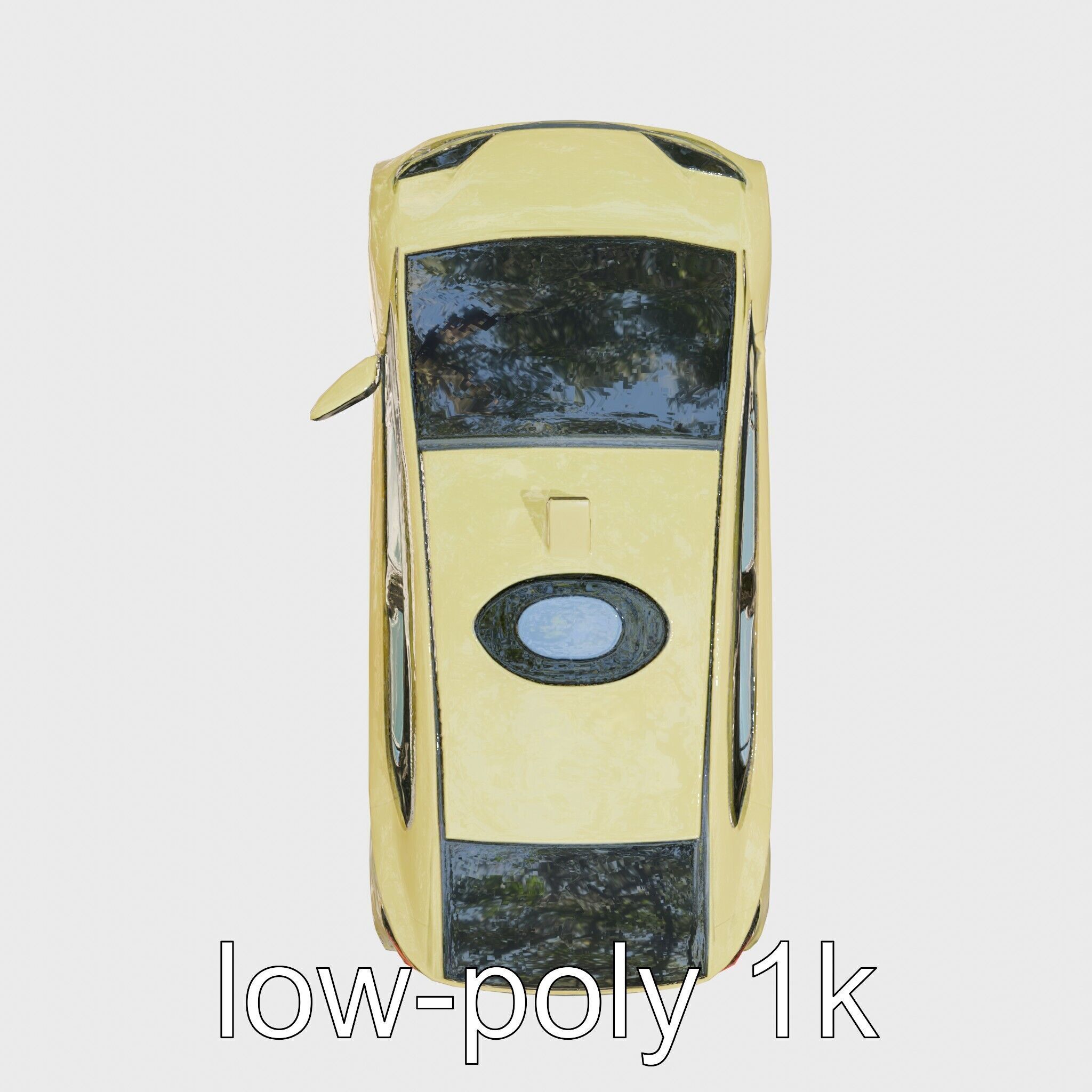 Futuristic Flying Taxi Concept Car 3D Model Low-poly 3D model_25