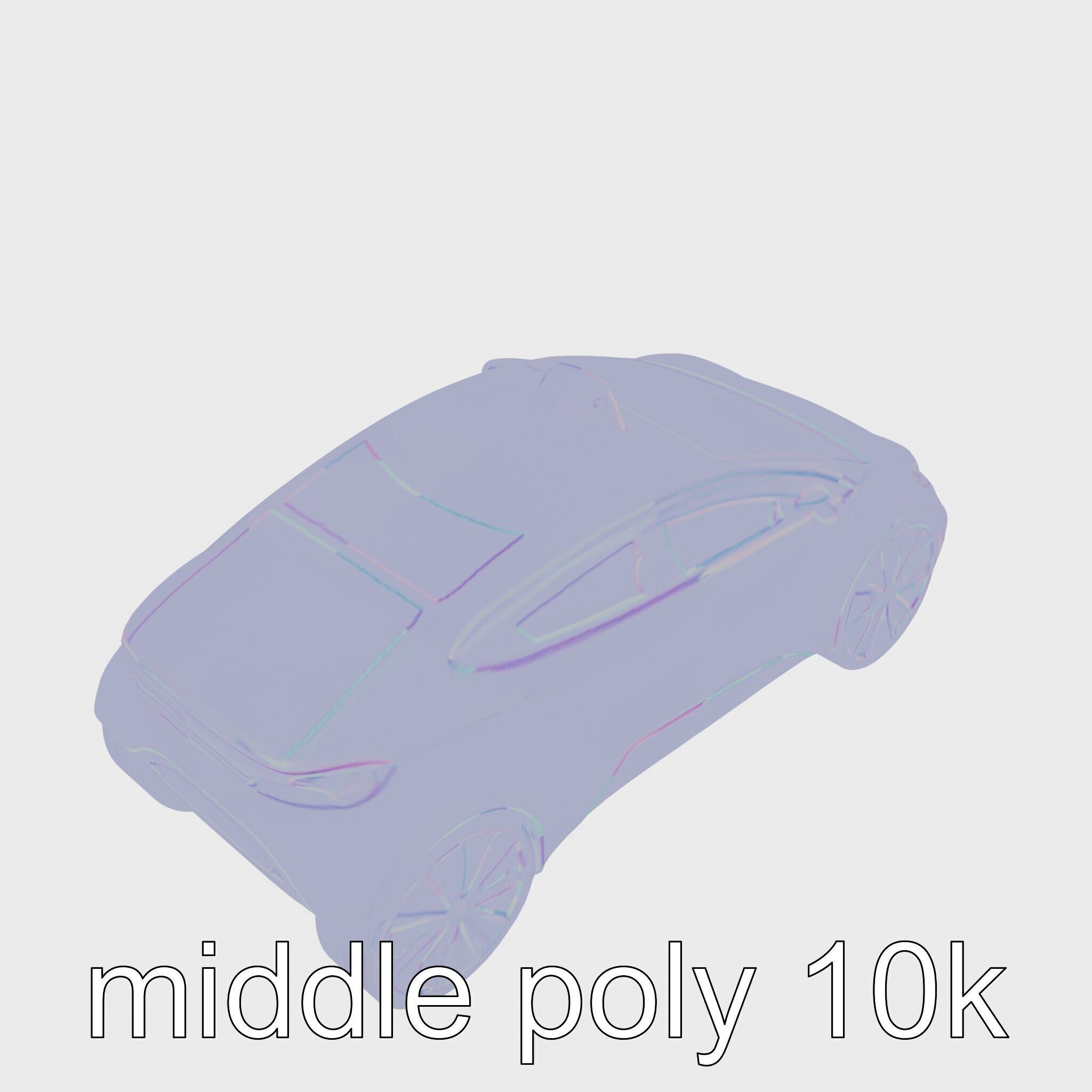 Futuristic Flying Taxi Concept Car 3D Model Low-poly 3D model_17