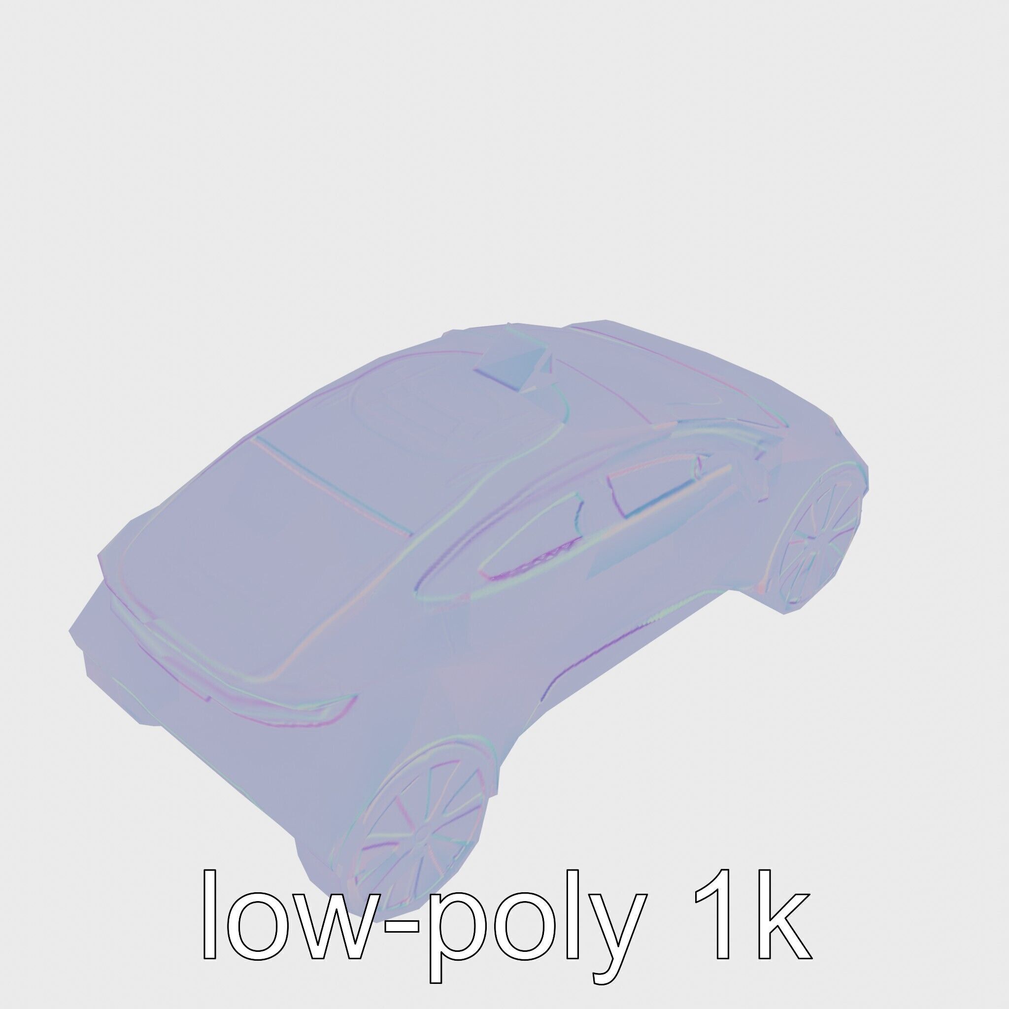 Futuristic Flying Taxi Concept Car 3D Model Low-poly 3D model_20