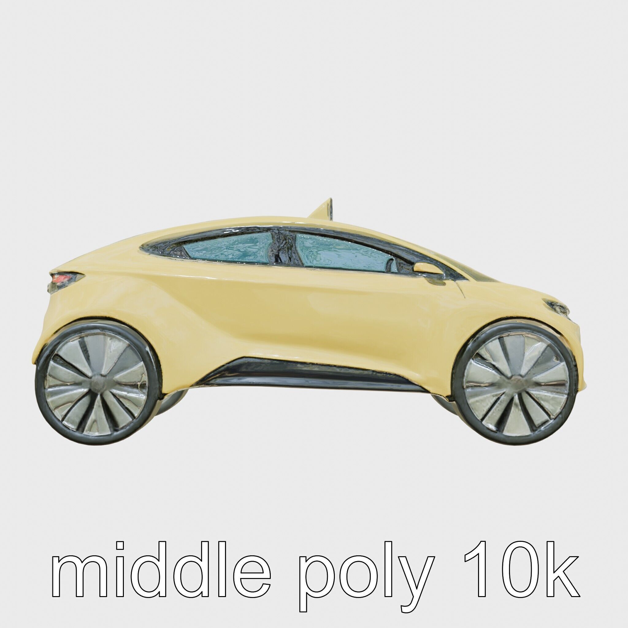 Futuristic Flying Taxi Concept Car 3D Model Low-poly 3D model_15