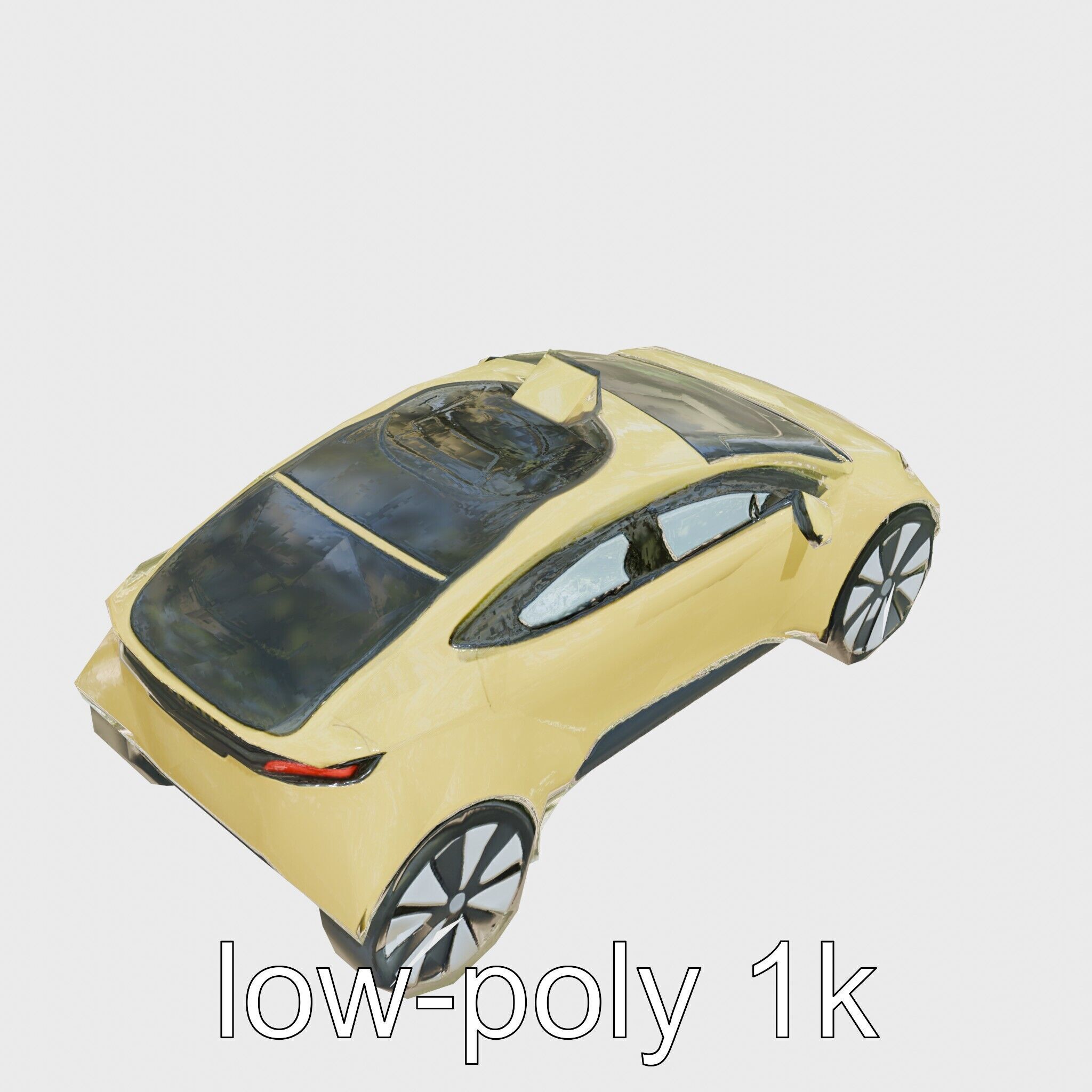 Futuristic Flying Taxi Concept Car 3D Model Low-poly 3D model_10