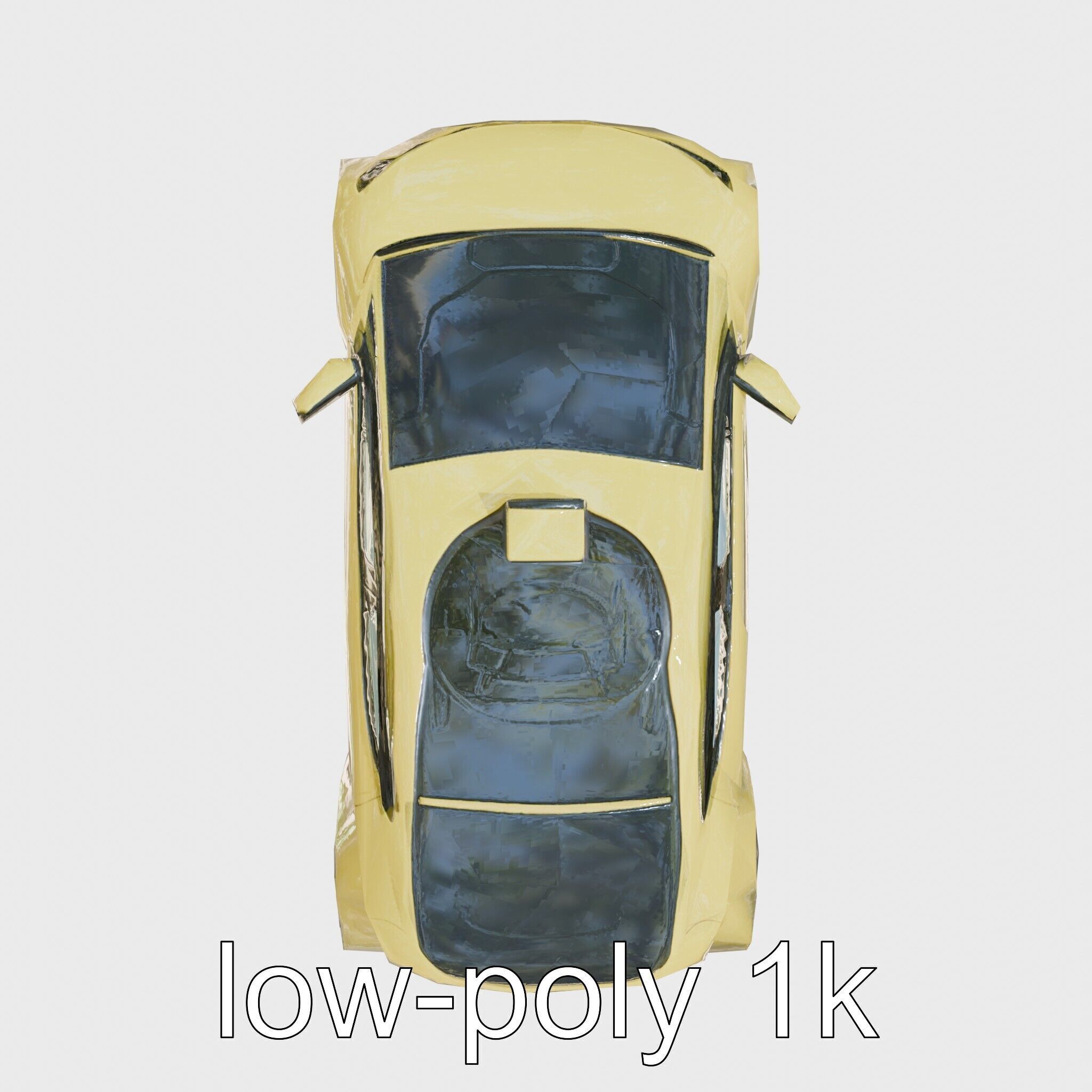 Futuristic Flying Taxi Concept Car 3D Model Low-poly 3D model_30