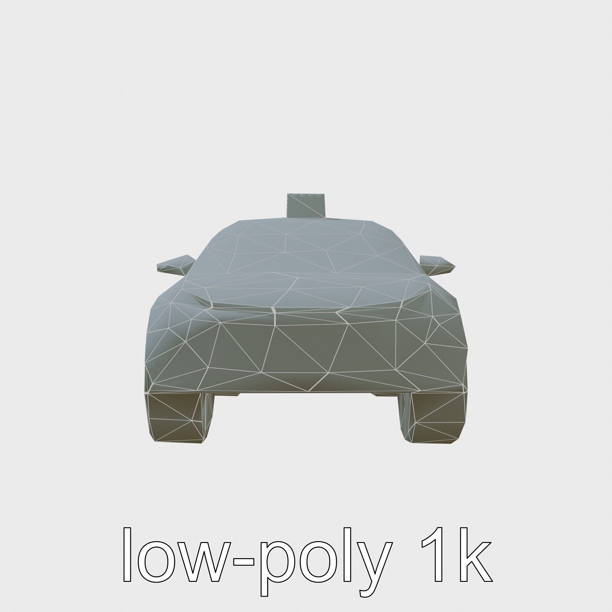 Futuristic Flying Taxi Concept Car 3D Model Low-poly 3D model_7