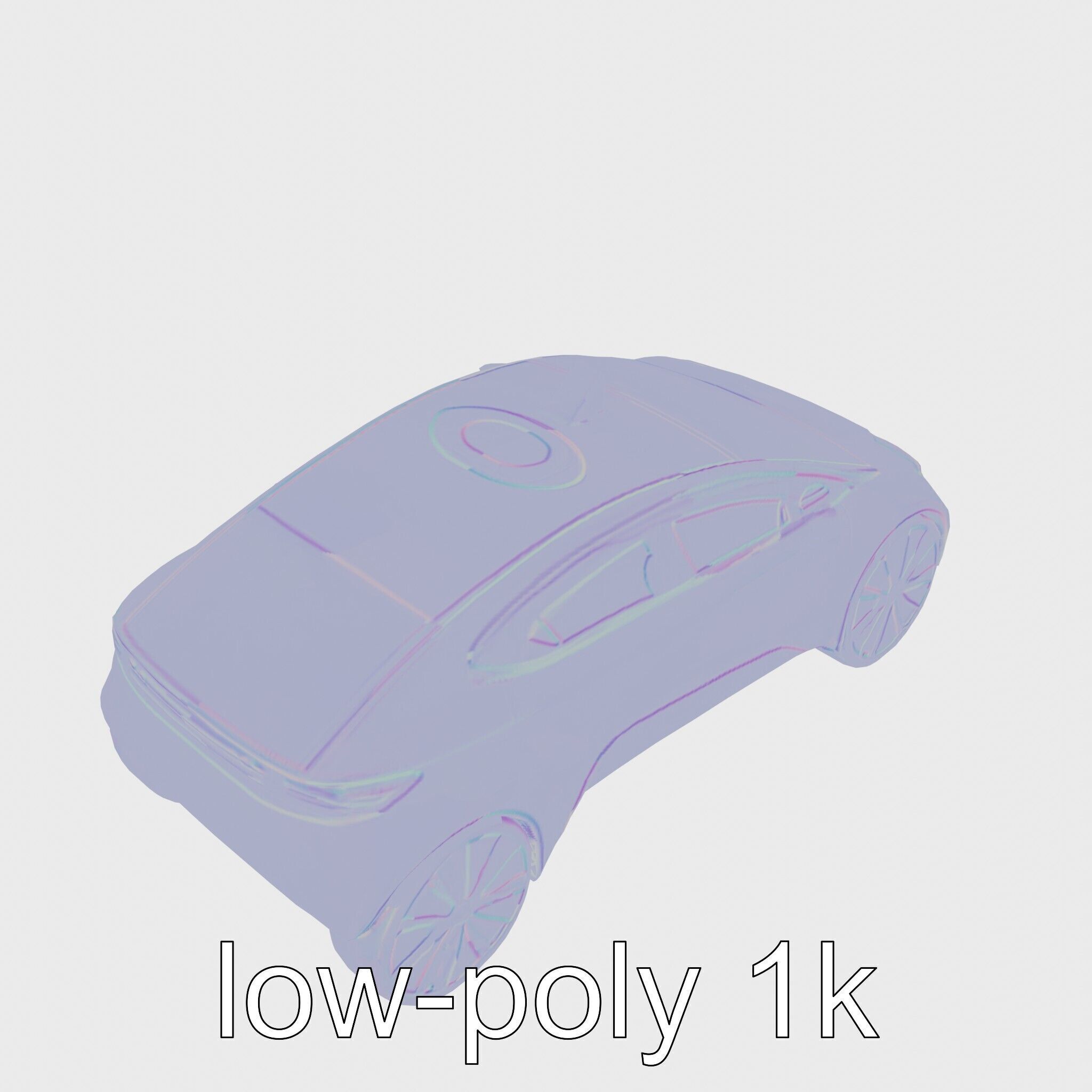 Futuristic Flying Taxi Concept Car 3D Model Low-poly 3D model_12
