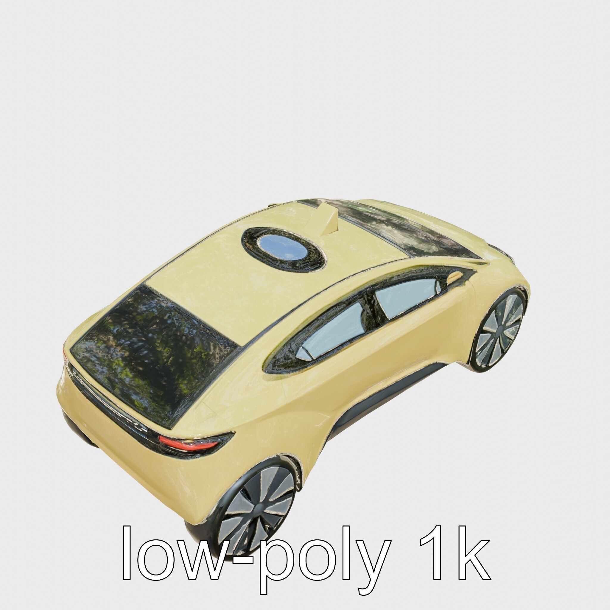 Futuristic Flying Taxi Concept Car 3D Model Low-poly 3D model_9