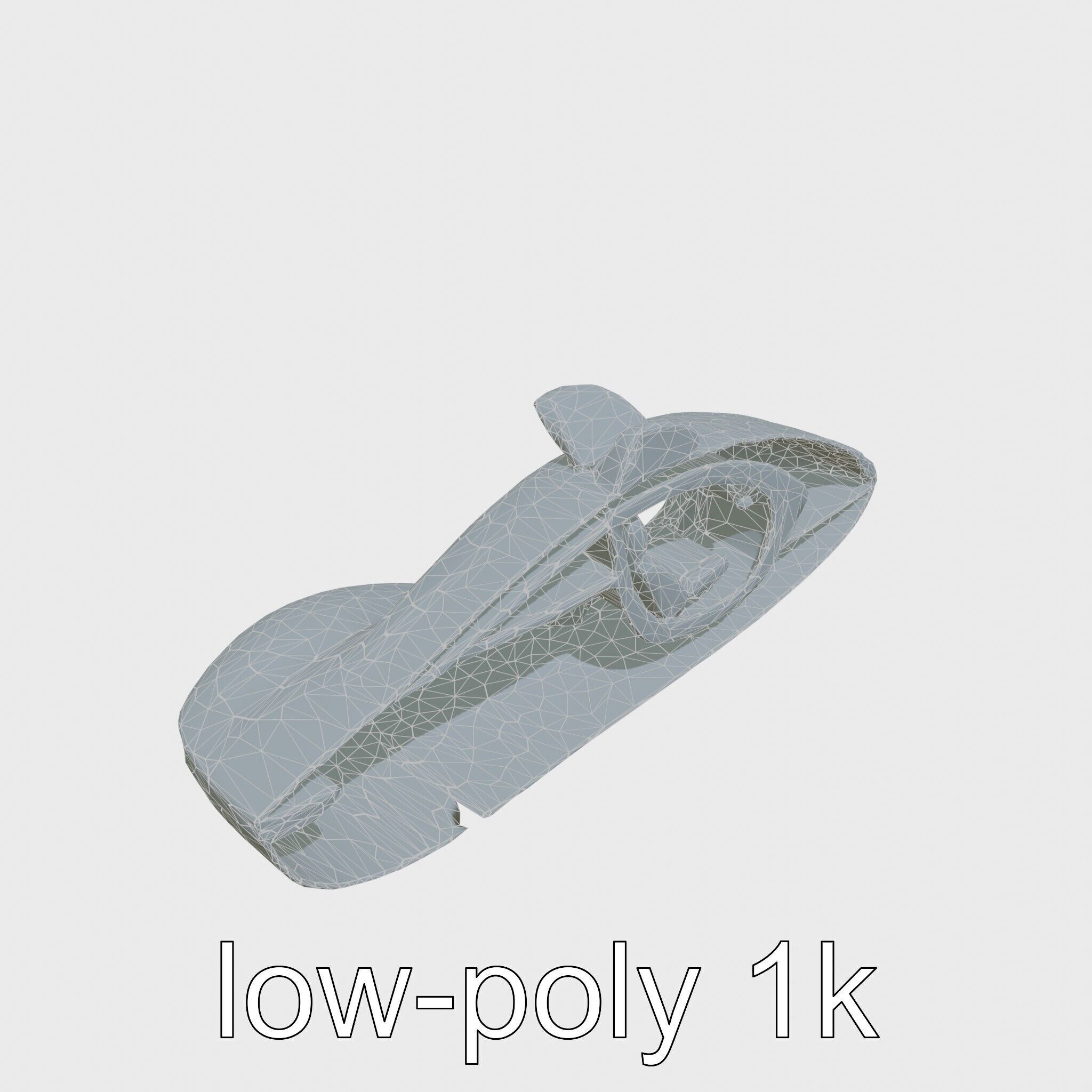 Futuristic Flying Taxi Concept Car Model Low-poly 3D model_9