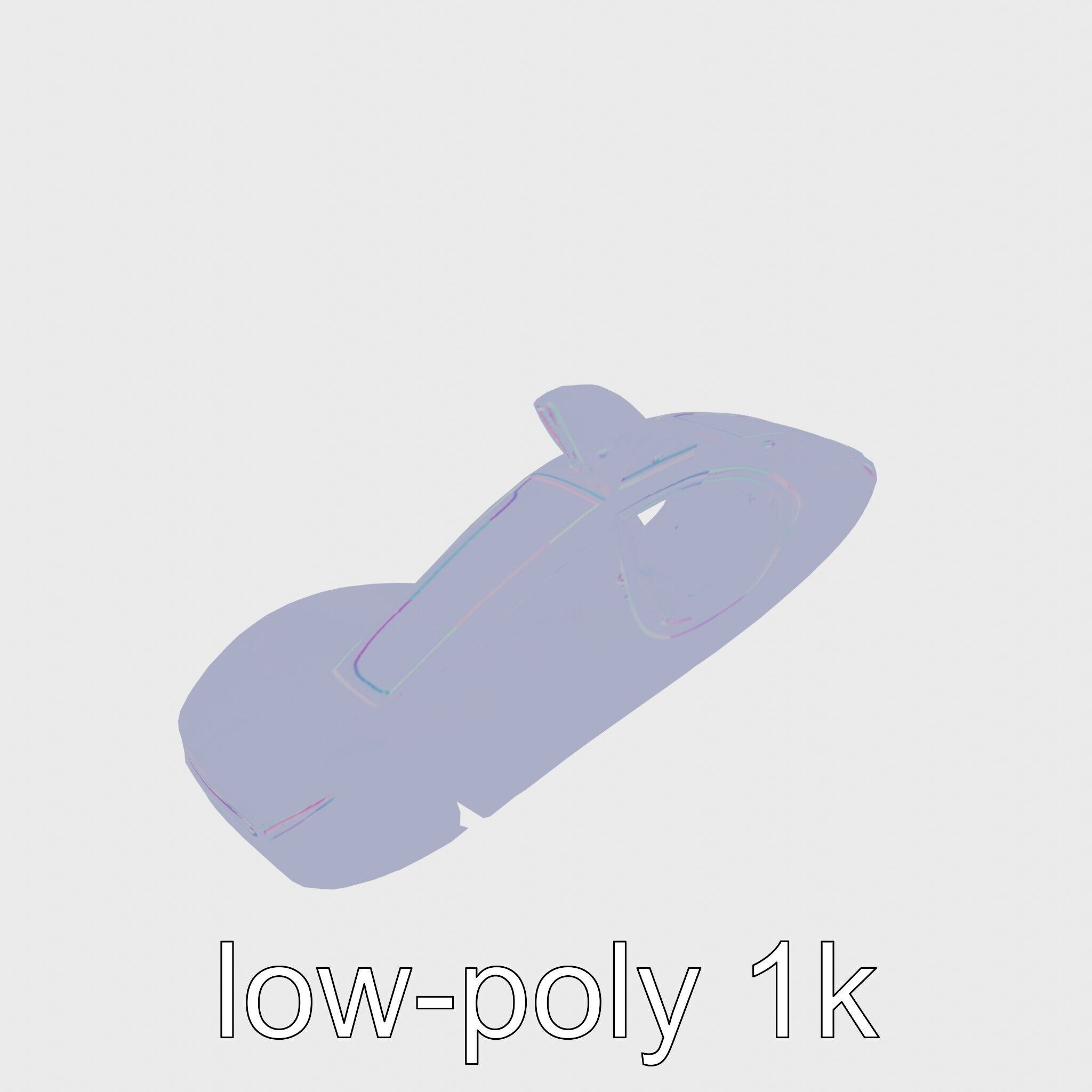 Futuristic Flying Taxi Concept Car Model Low-poly 3D model_16