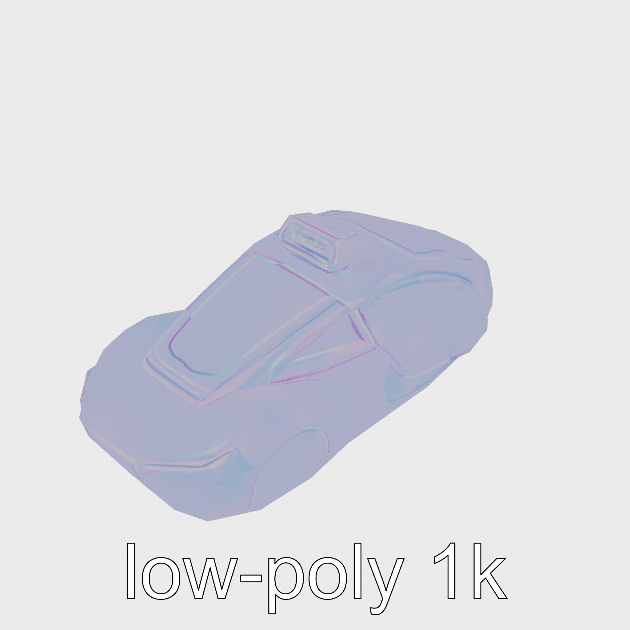 Futuristic Flying Taxi Concept Car Model Low-poly 3D model_15