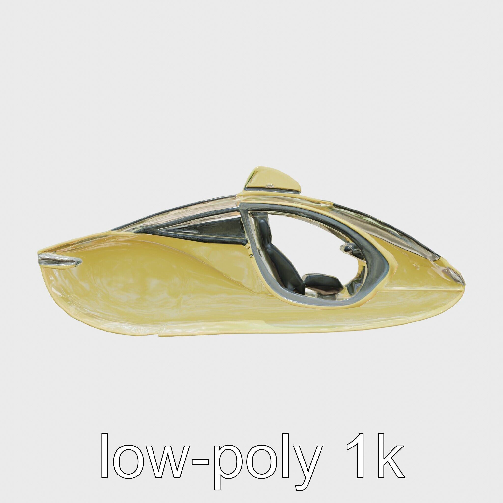 Futuristic Flying Taxi Concept Car Model Low-poly 3D model_21