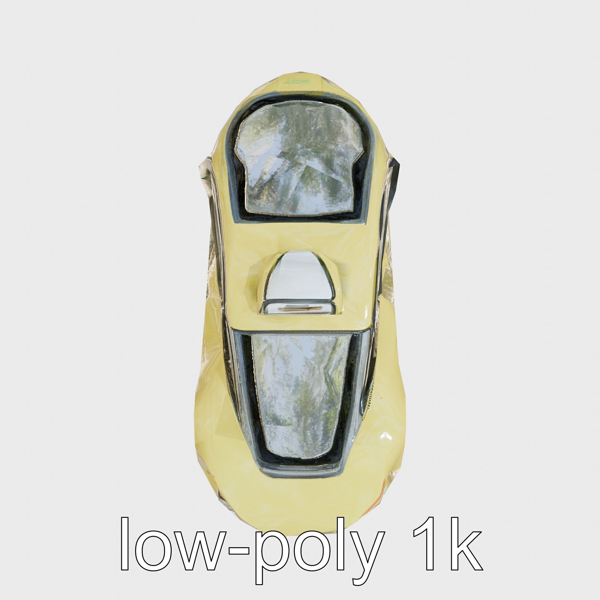 Futuristic Flying Taxi Concept Car Model Low-poly 3D model_14