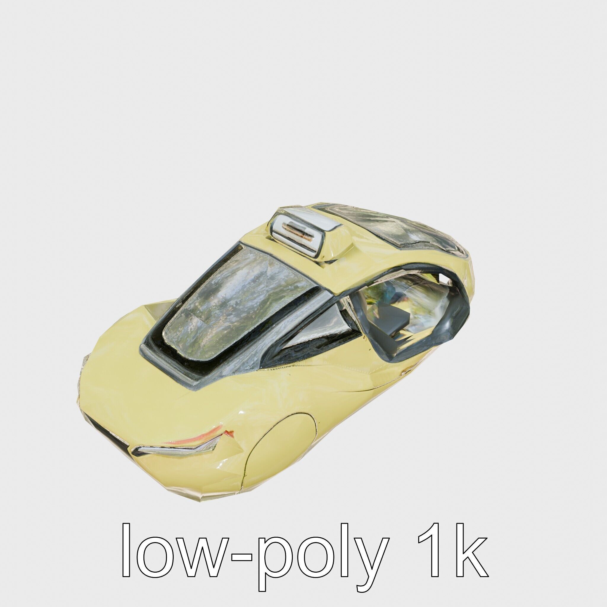 Futuristic Flying Taxi Concept Car Model Low-poly 3D model_10