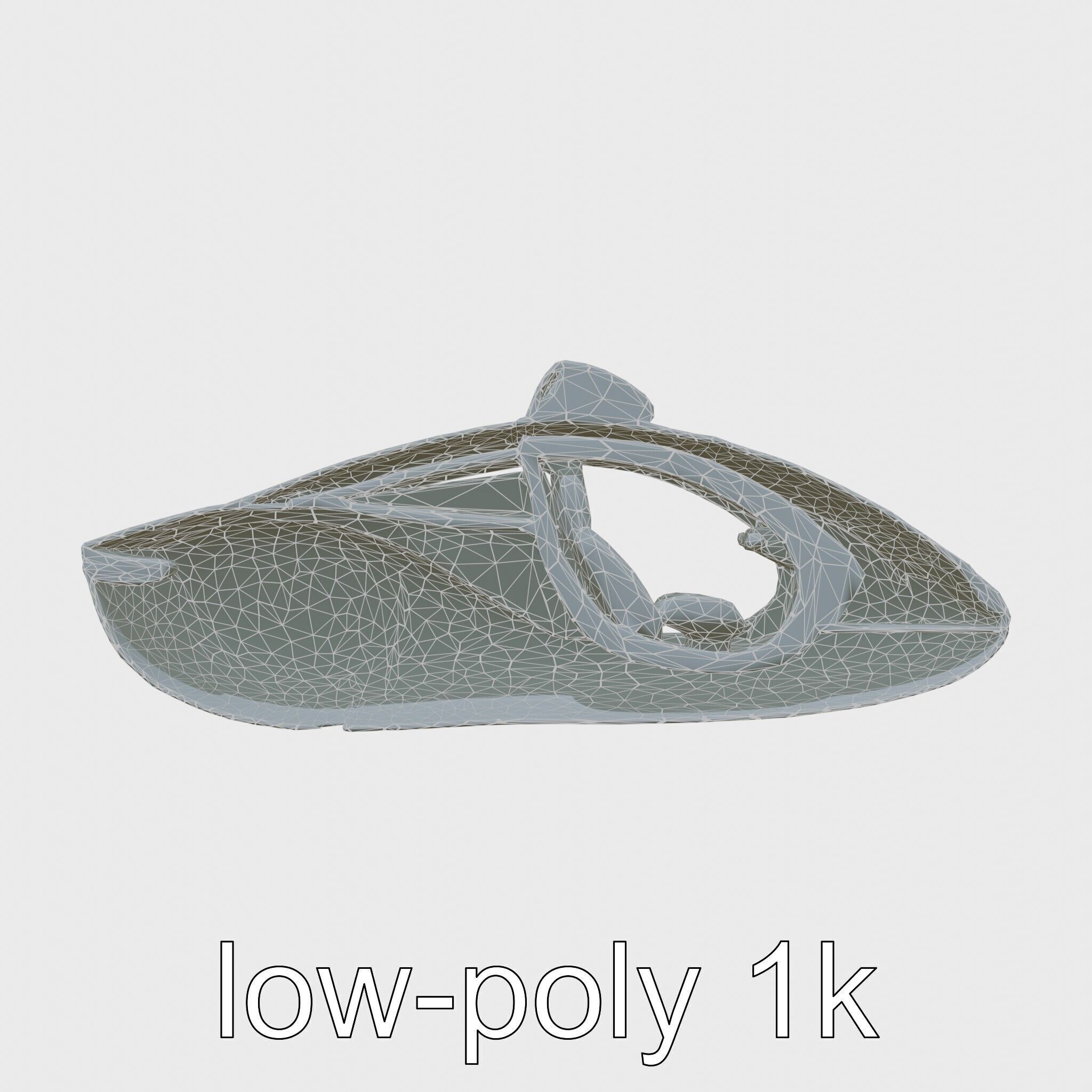 Futuristic Flying Taxi Concept Car Model Low-poly 3D model_25